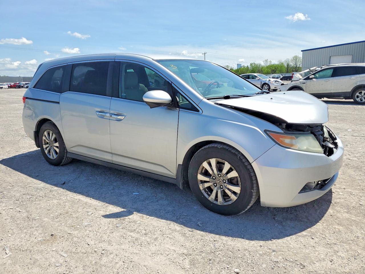 2014 Honda Odyssey Ex Silver vin: 5FNRL5H47EB100141