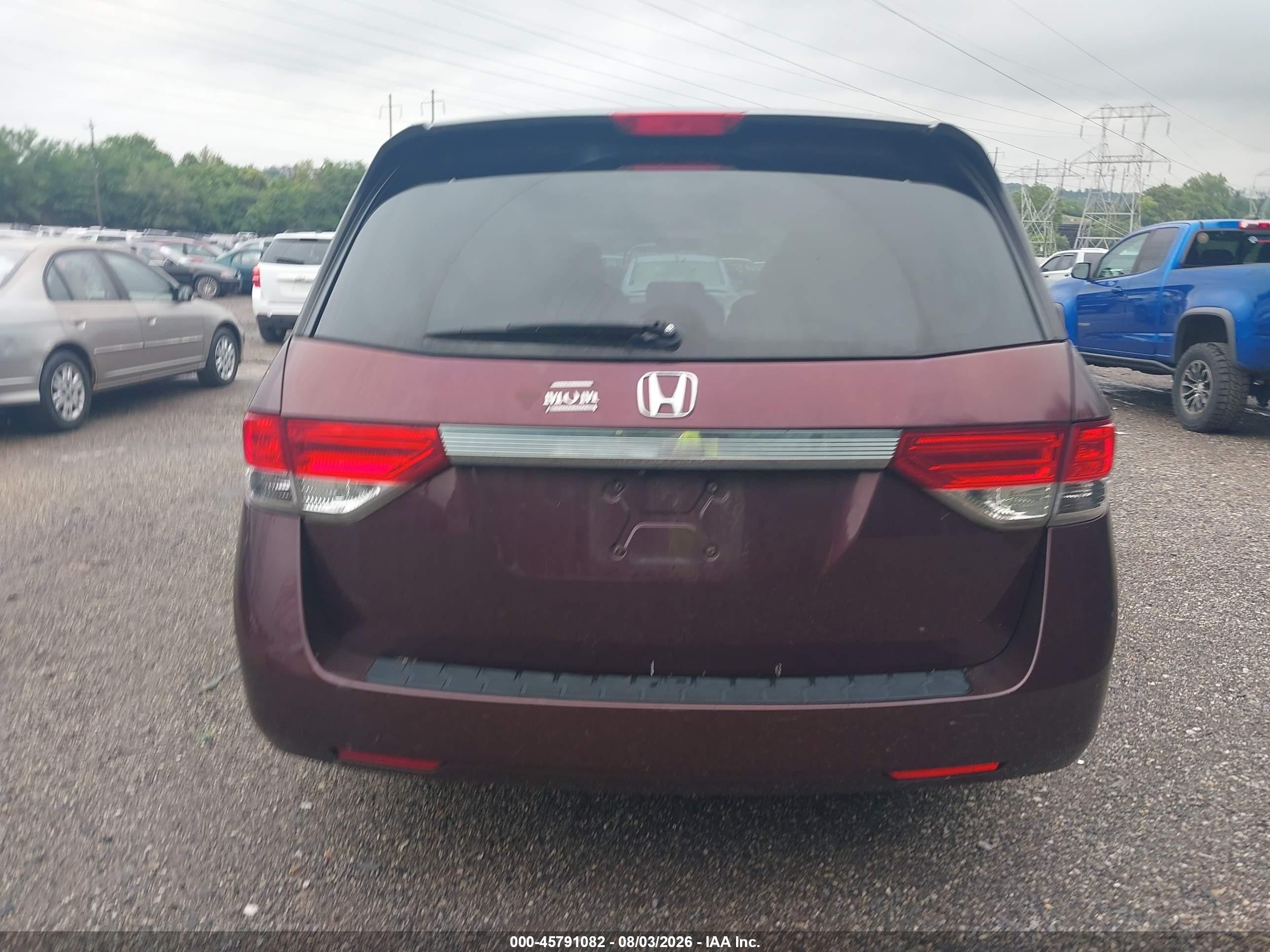 2014 Honda Odyssey Ex Burgundy vin: 5FNRL5H47EB114265