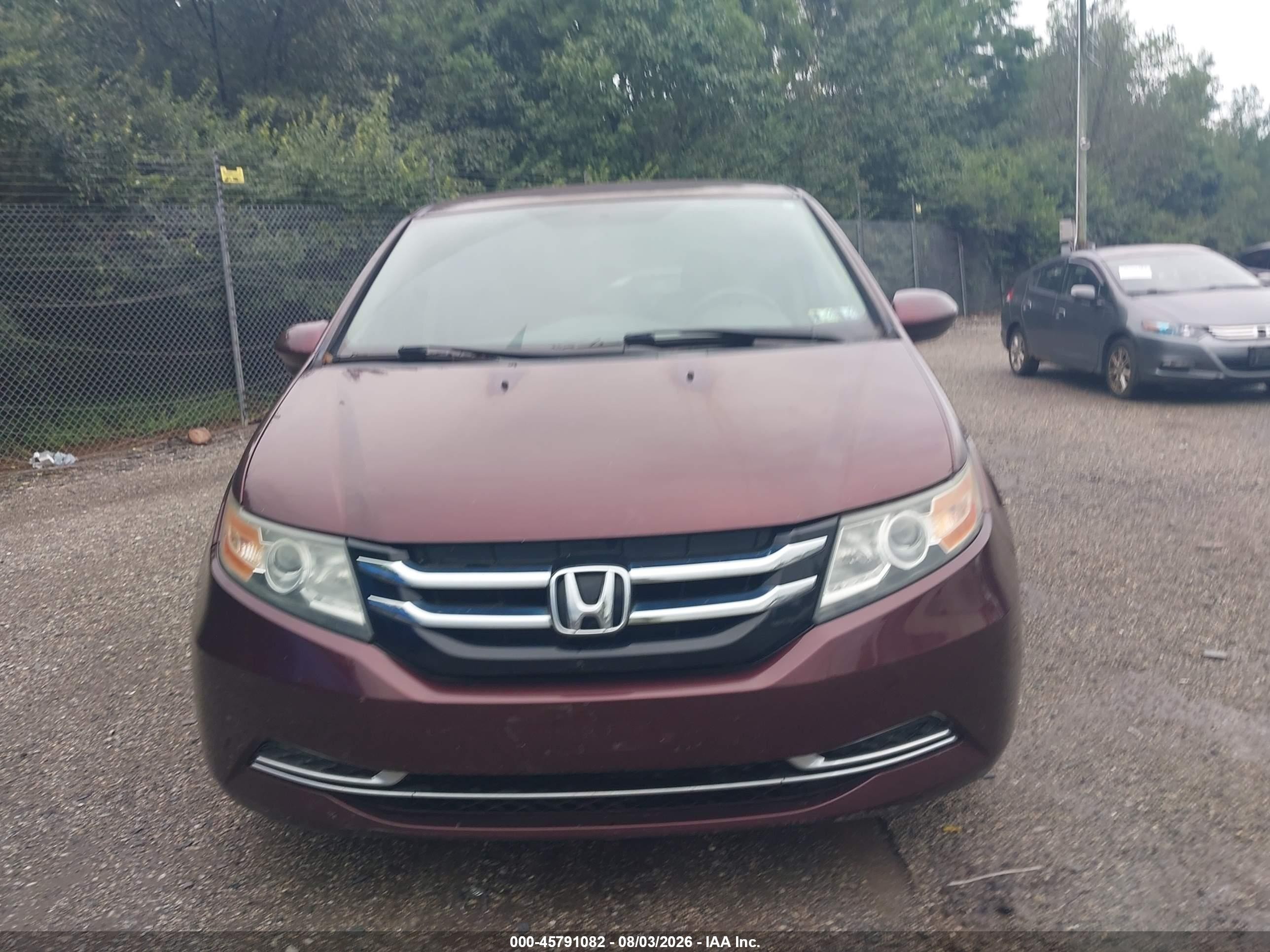 2014 Honda Odyssey Ex Burgundy vin: 5FNRL5H47EB114265