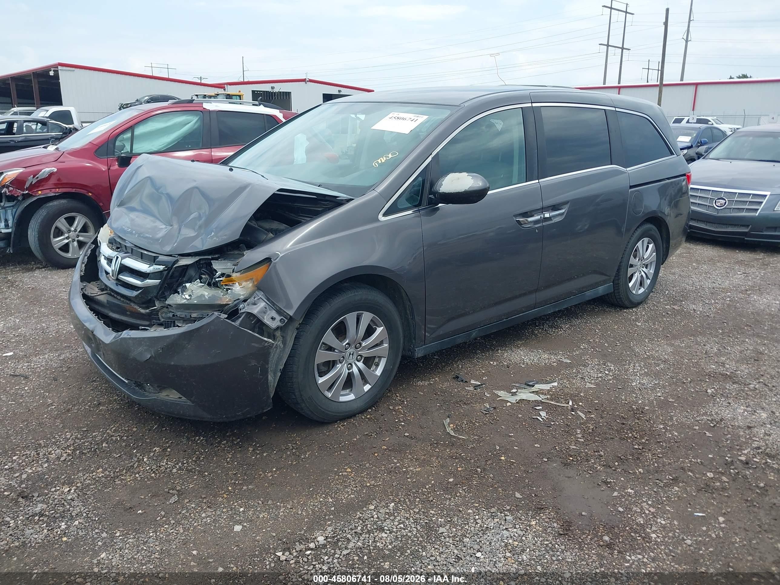 2015 Honda Odyssey Ex Gray vin: 5FNRL5H47FB019481
