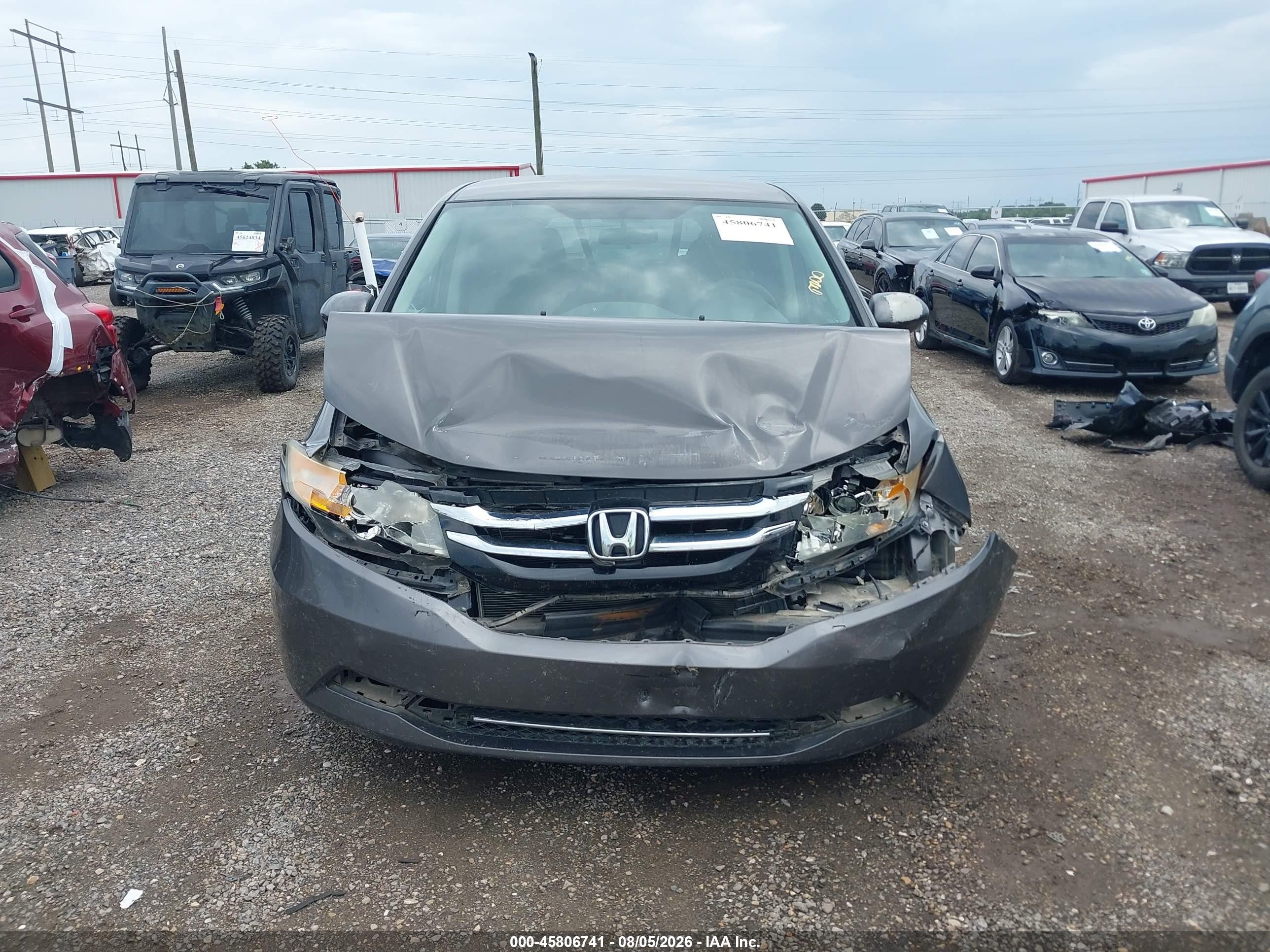2015 Honda Odyssey Ex Gray vin: 5FNRL5H47FB019481