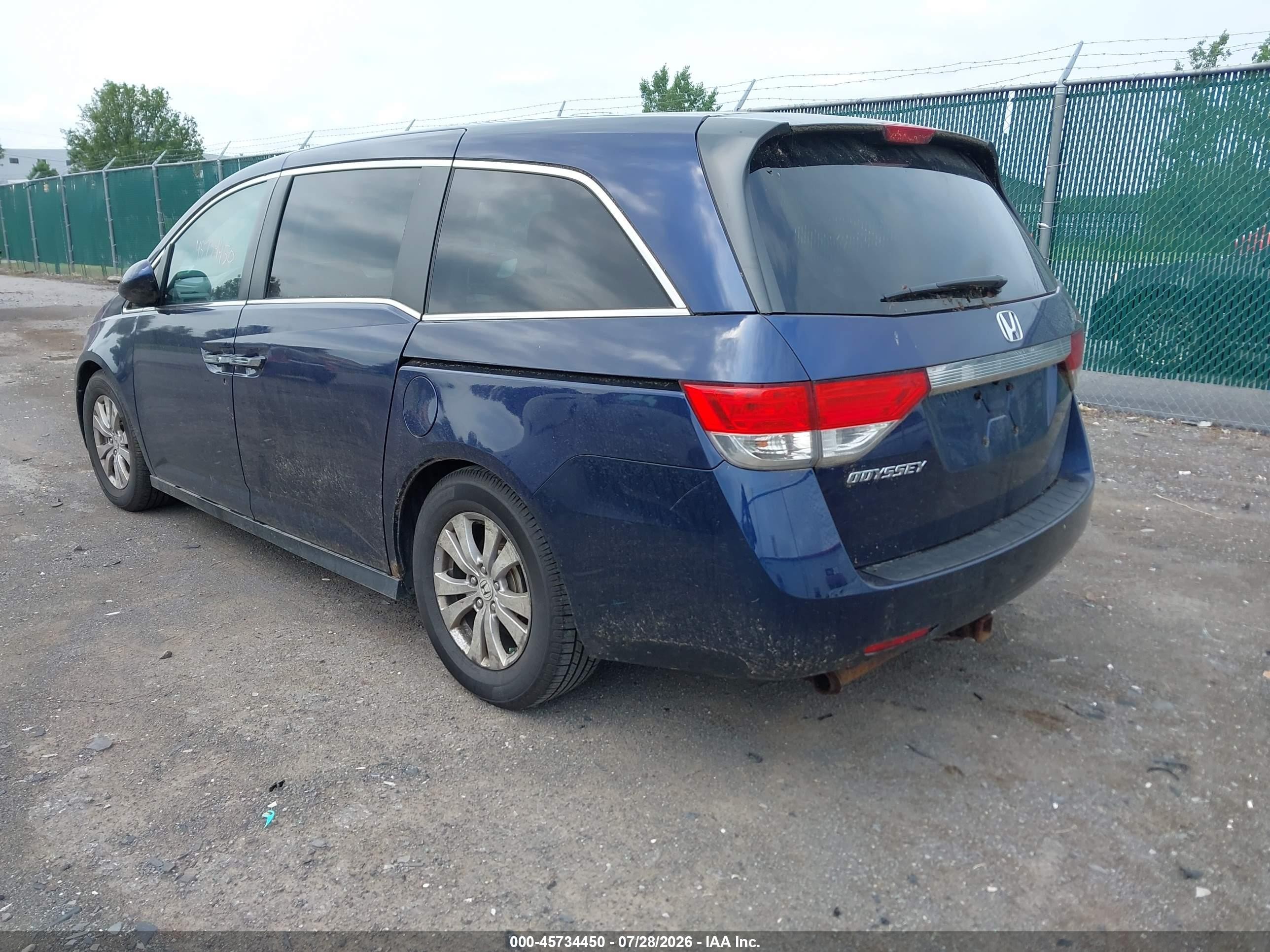 2015 Honda Odyssey Ex Blue vin: 5FNRL5H47FB040251