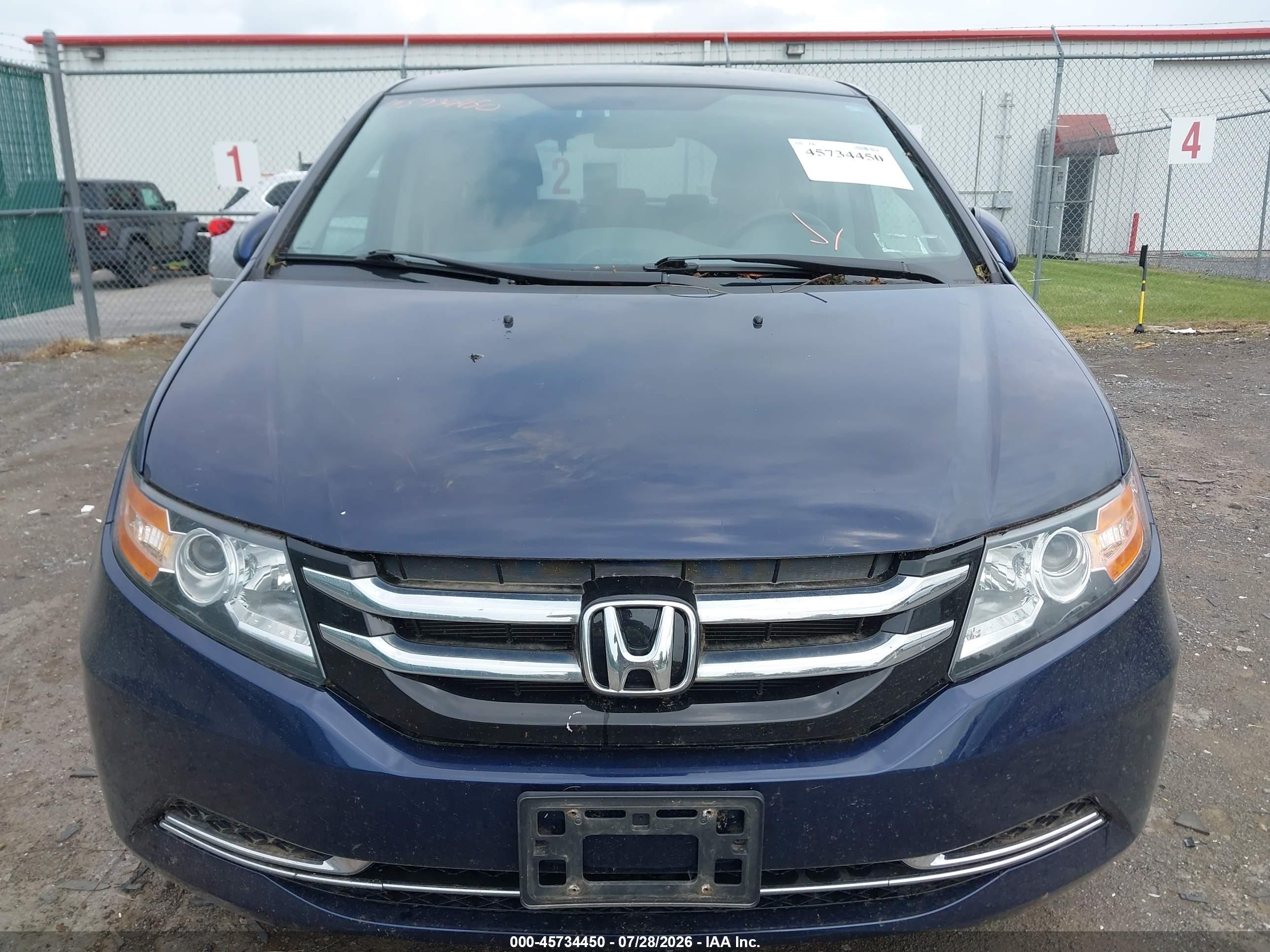 2015 Honda Odyssey Ex Blue vin: 5FNRL5H47FB040251