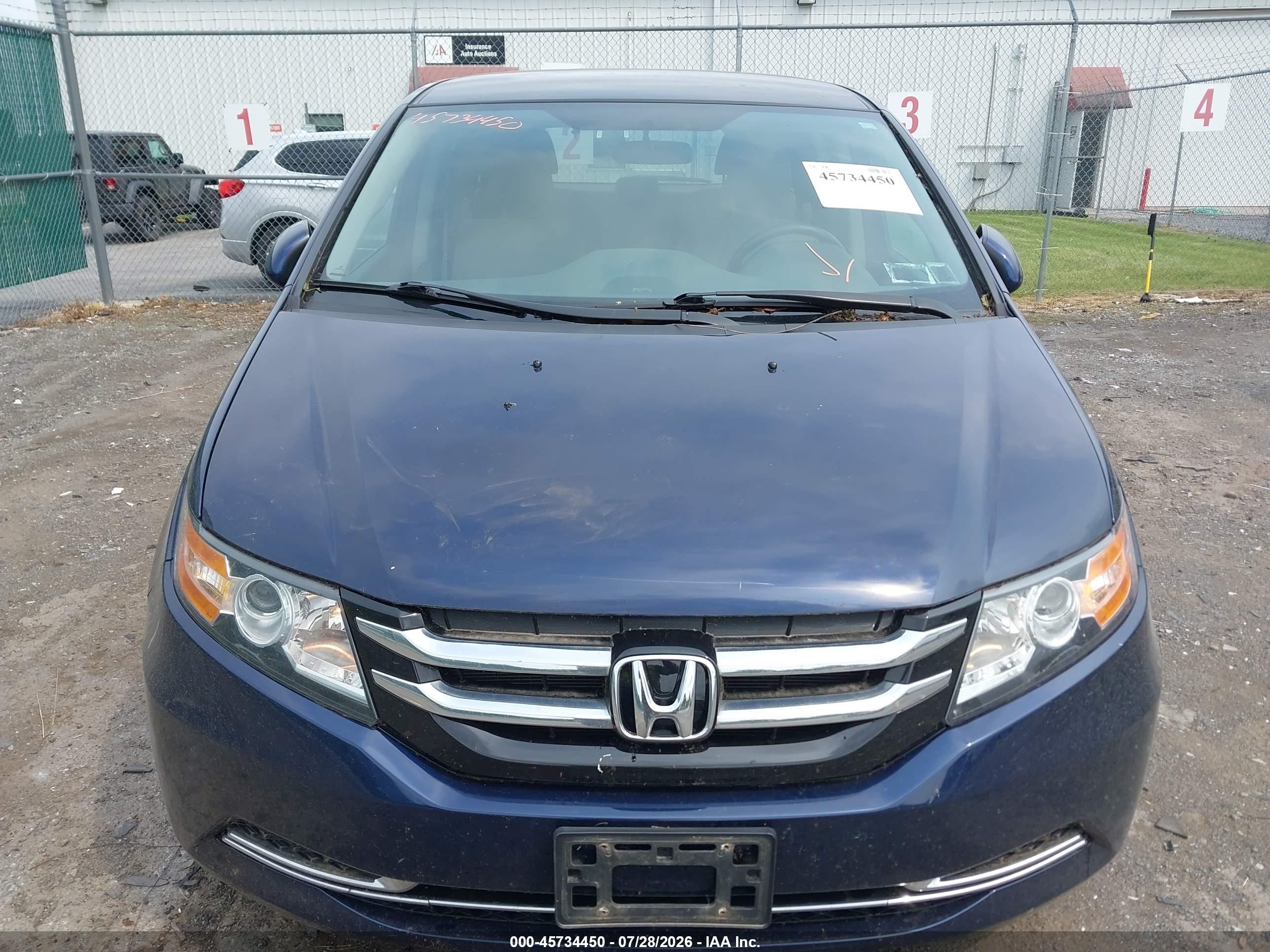 2015 Honda Odyssey Ex Blue vin: 5FNRL5H47FB040251