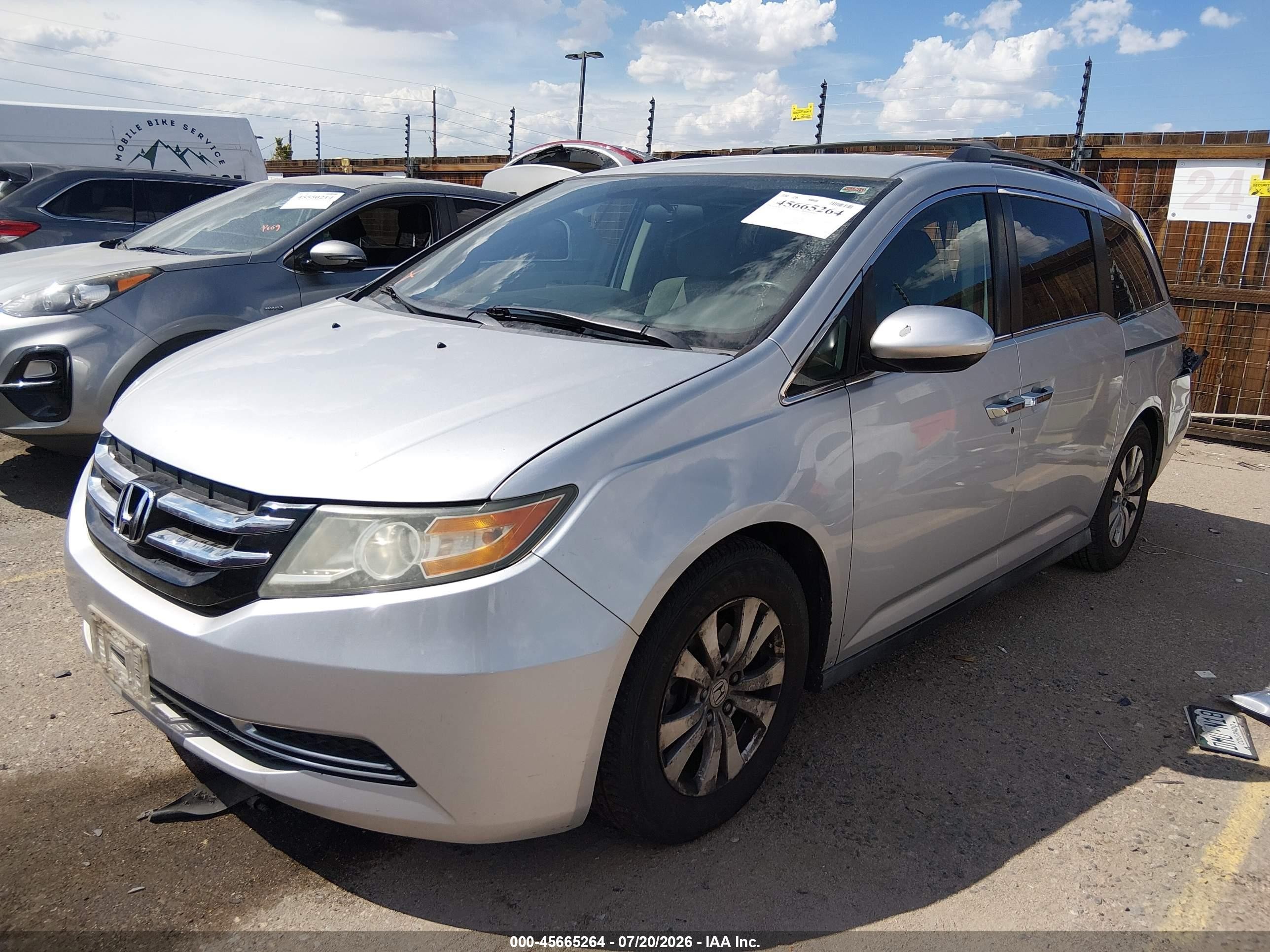 2015 Honda Odyssey Ex Silver vin: 5FNRL5H47FB109178