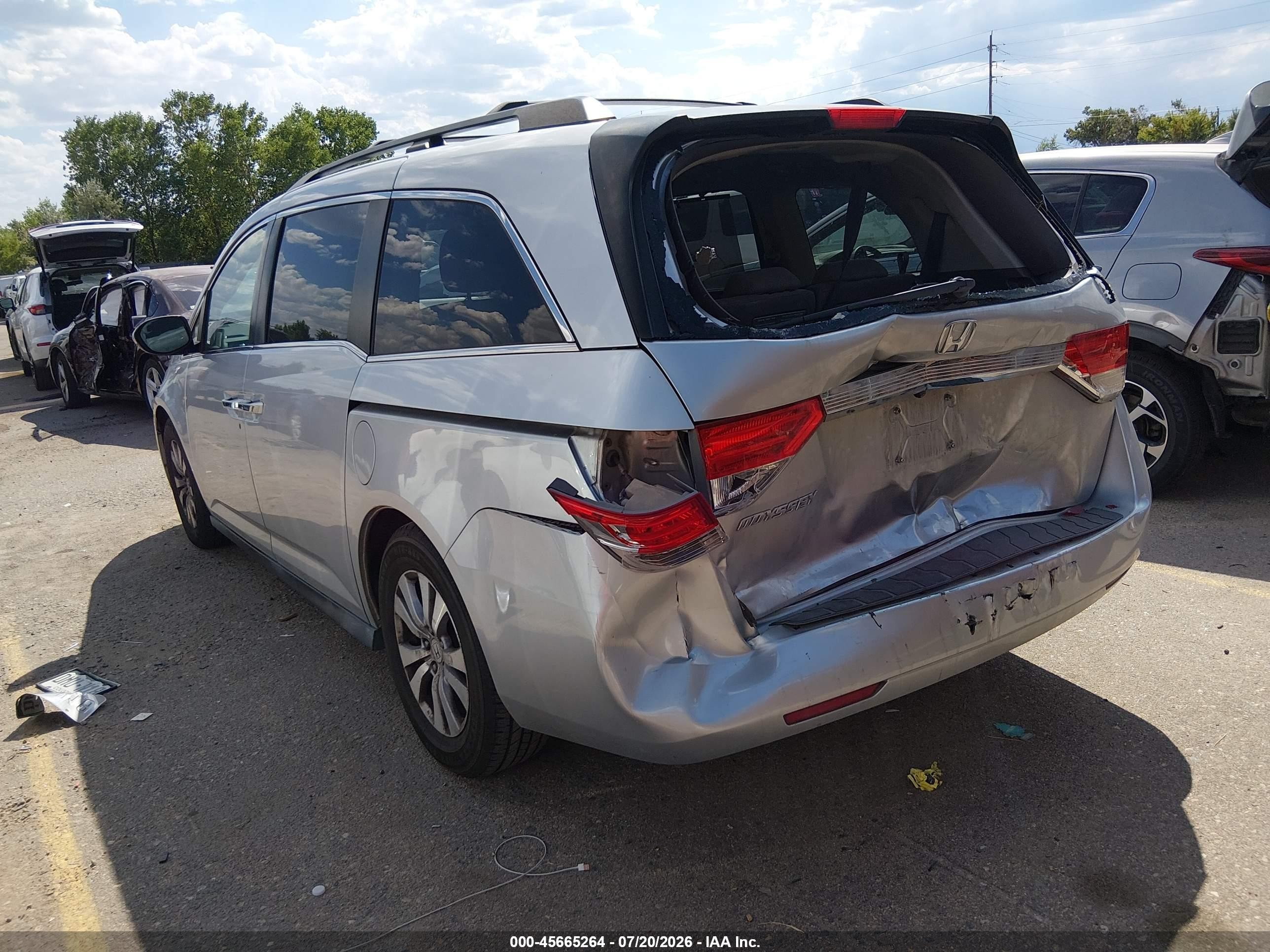 2015 Honda Odyssey Ex Silver vin: 5FNRL5H47FB109178