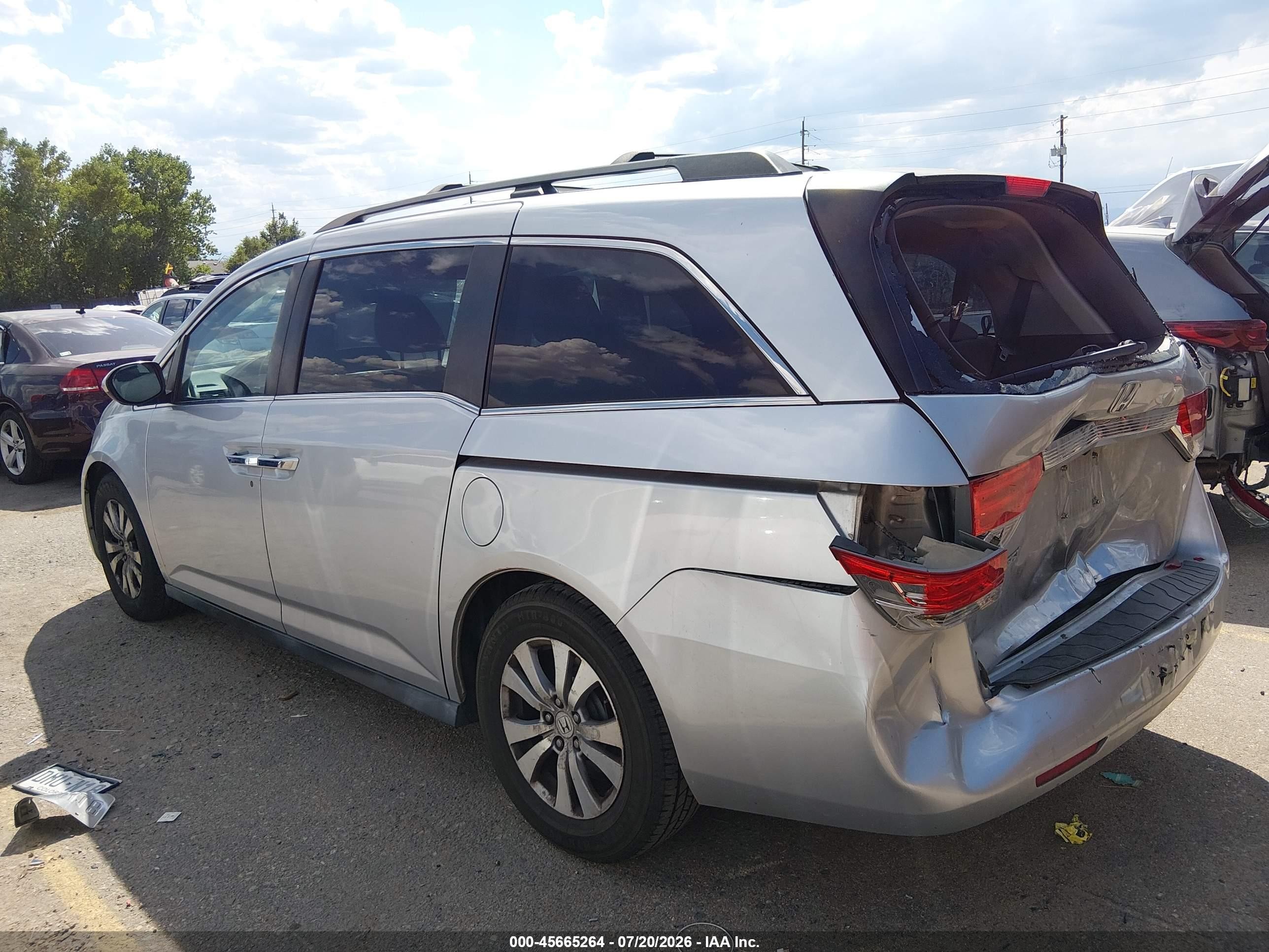 2015 Honda Odyssey Ex Silver vin: 5FNRL5H47FB109178