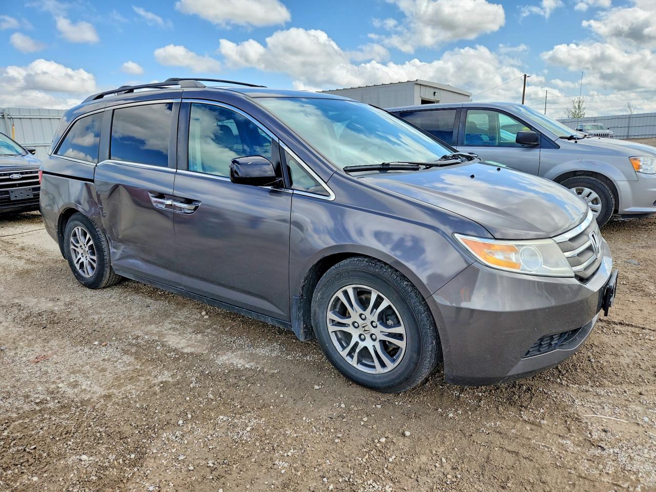 2011 Honda Odyssey Ex Gray vin: 5FNRL5H48BB081904