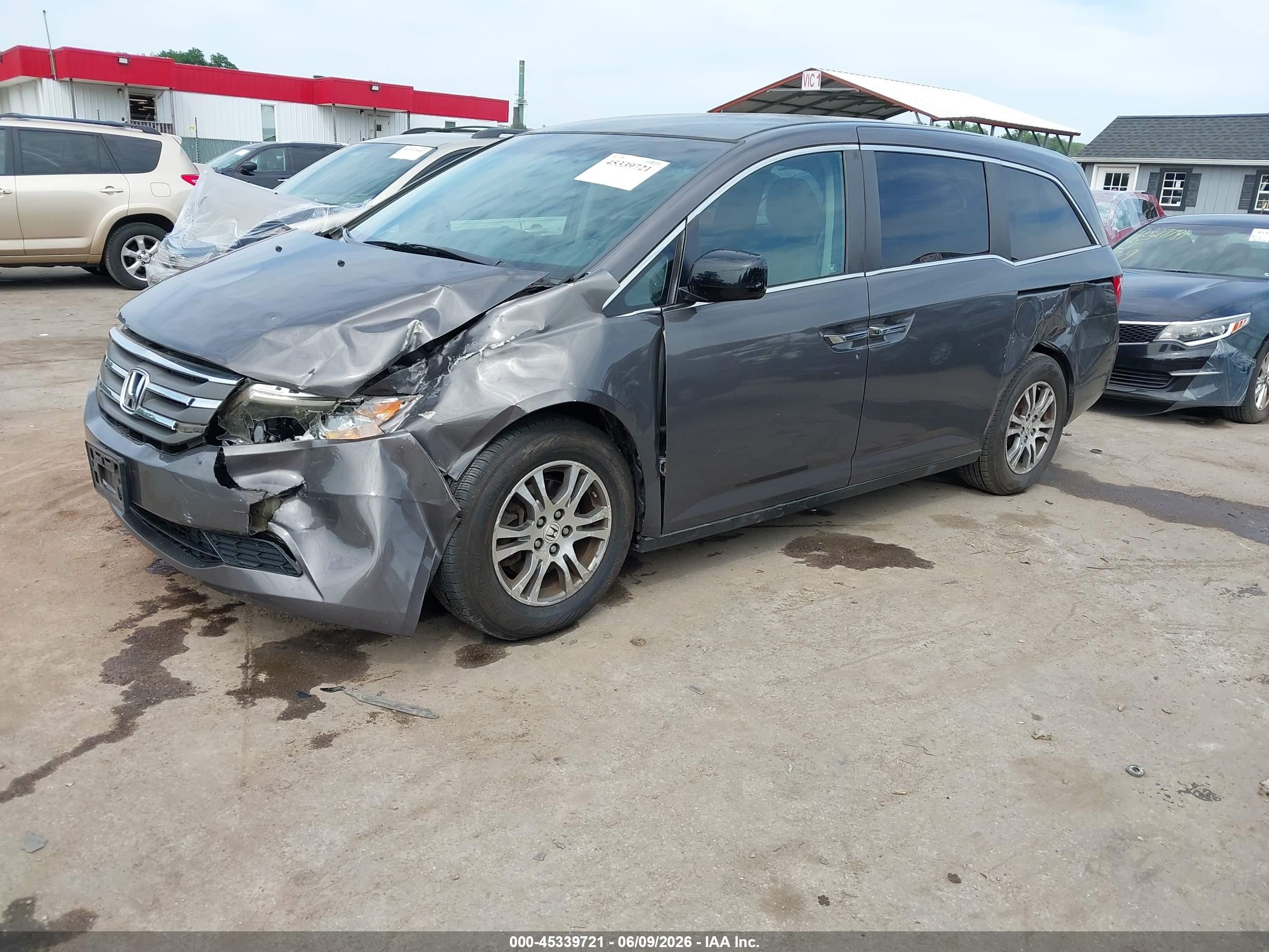 2012 Honda Odyssey Ex Gray vin: 5FNRL5H48CB071181