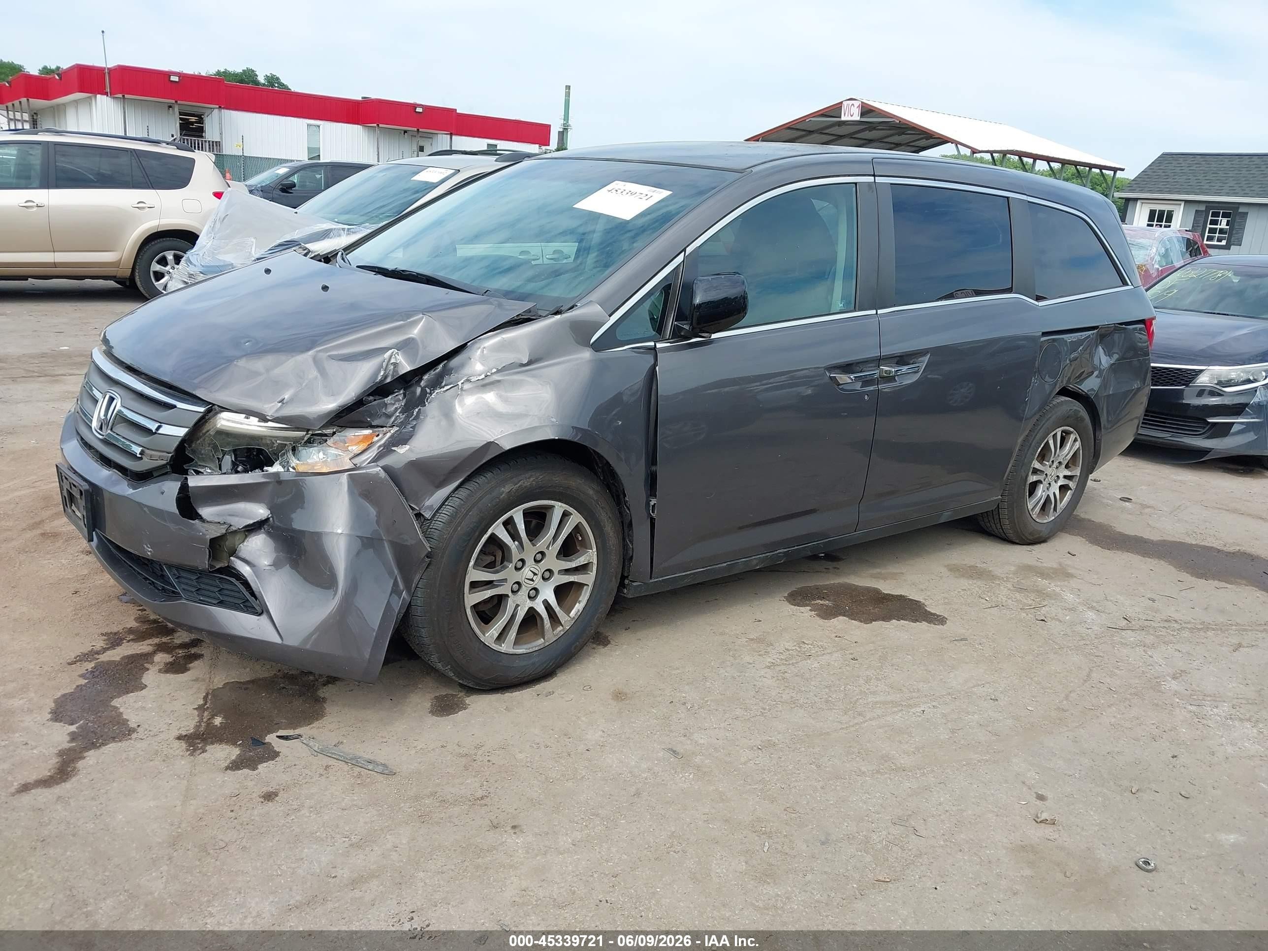 2012 Honda Odyssey Ex Gray vin: 5FNRL5H48CB071181