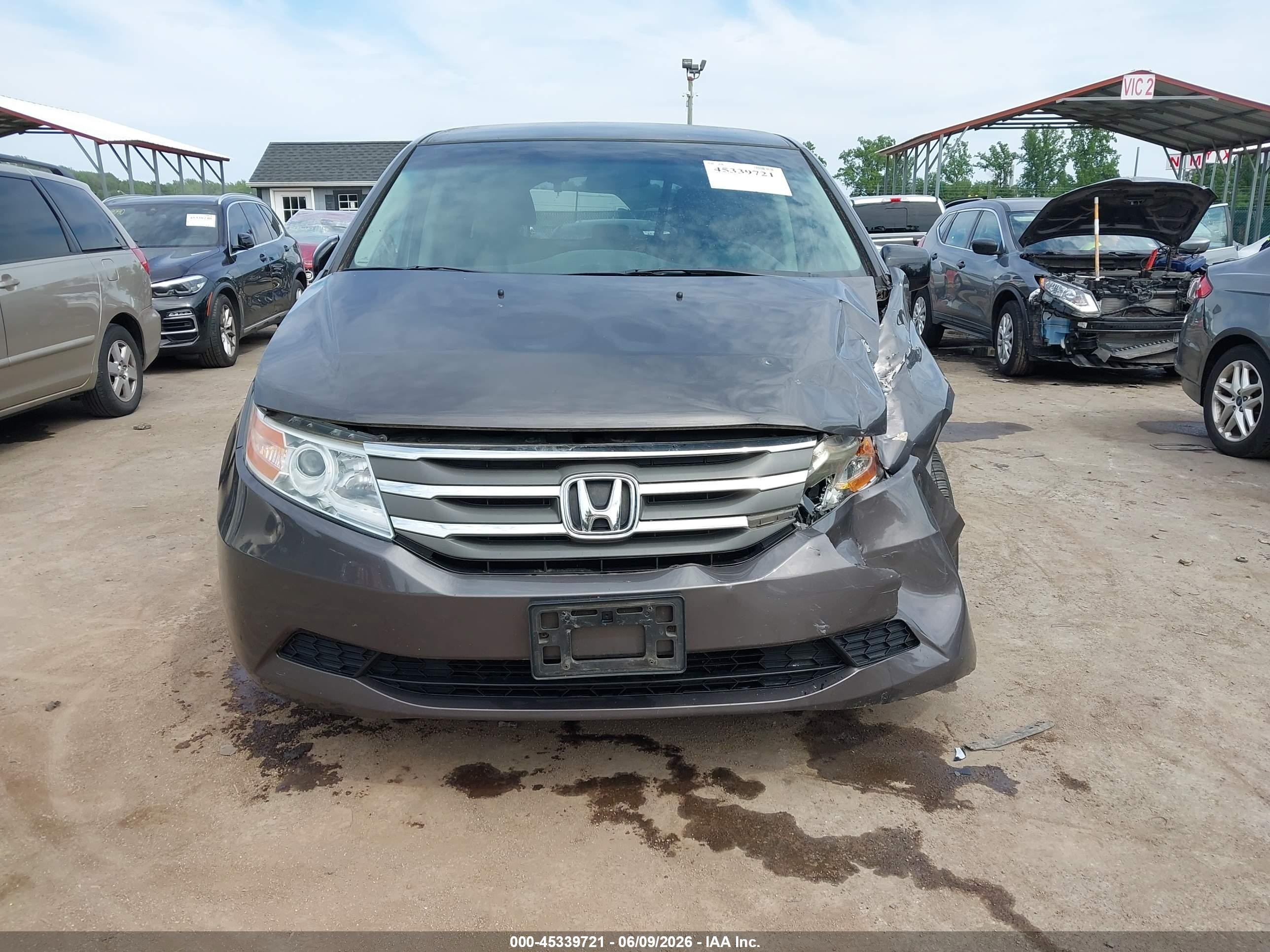 2012 Honda Odyssey Ex Gray vin: 5FNRL5H48CB071181