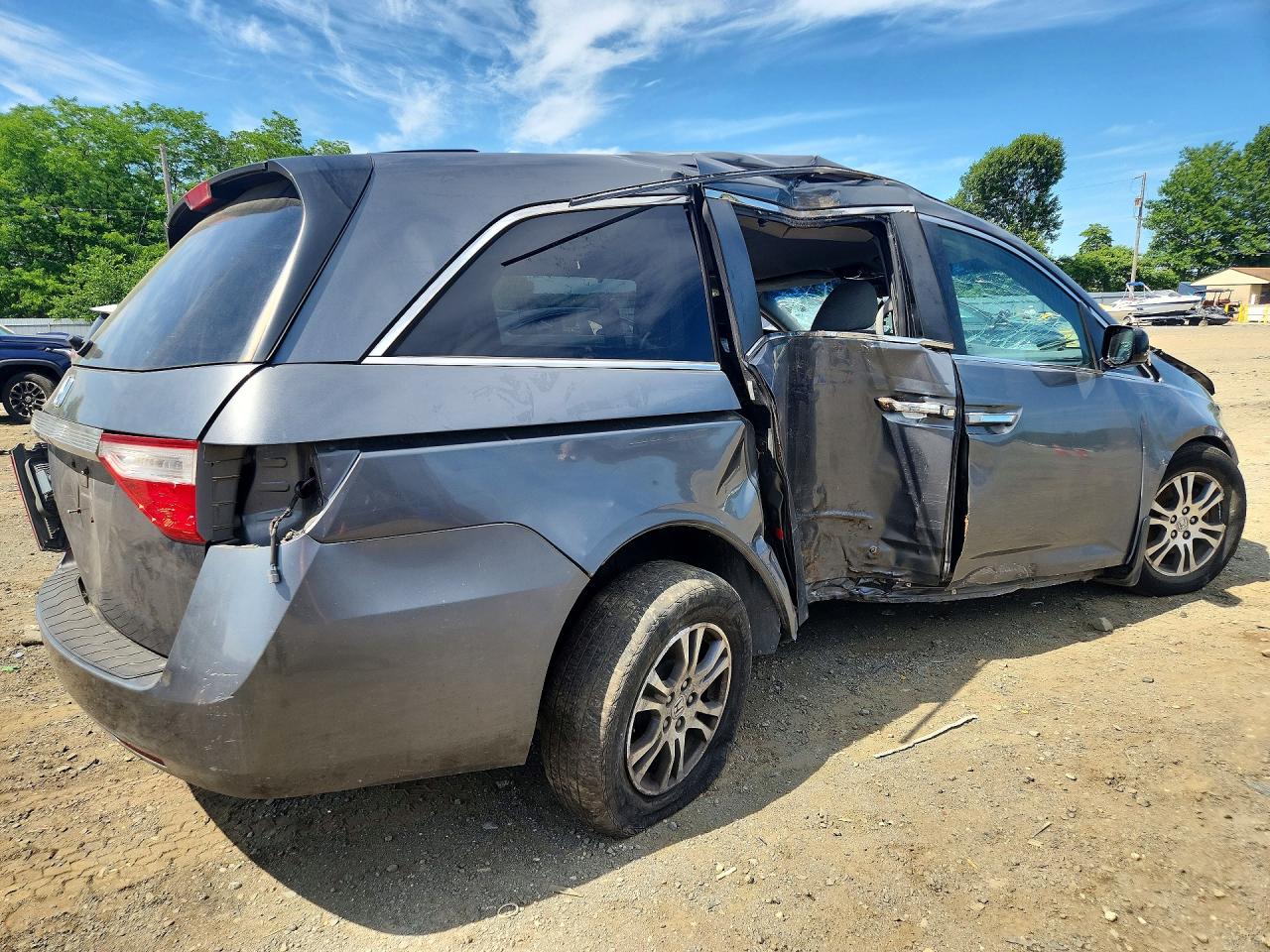 2012 Honda Odyssey Ex Gray vin: 5FNRL5H48CB085937