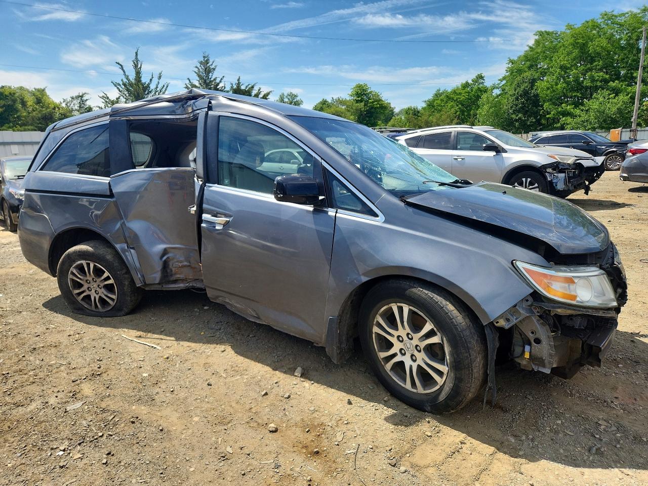 2012 Honda Odyssey Ex Gray vin: 5FNRL5H48CB085937