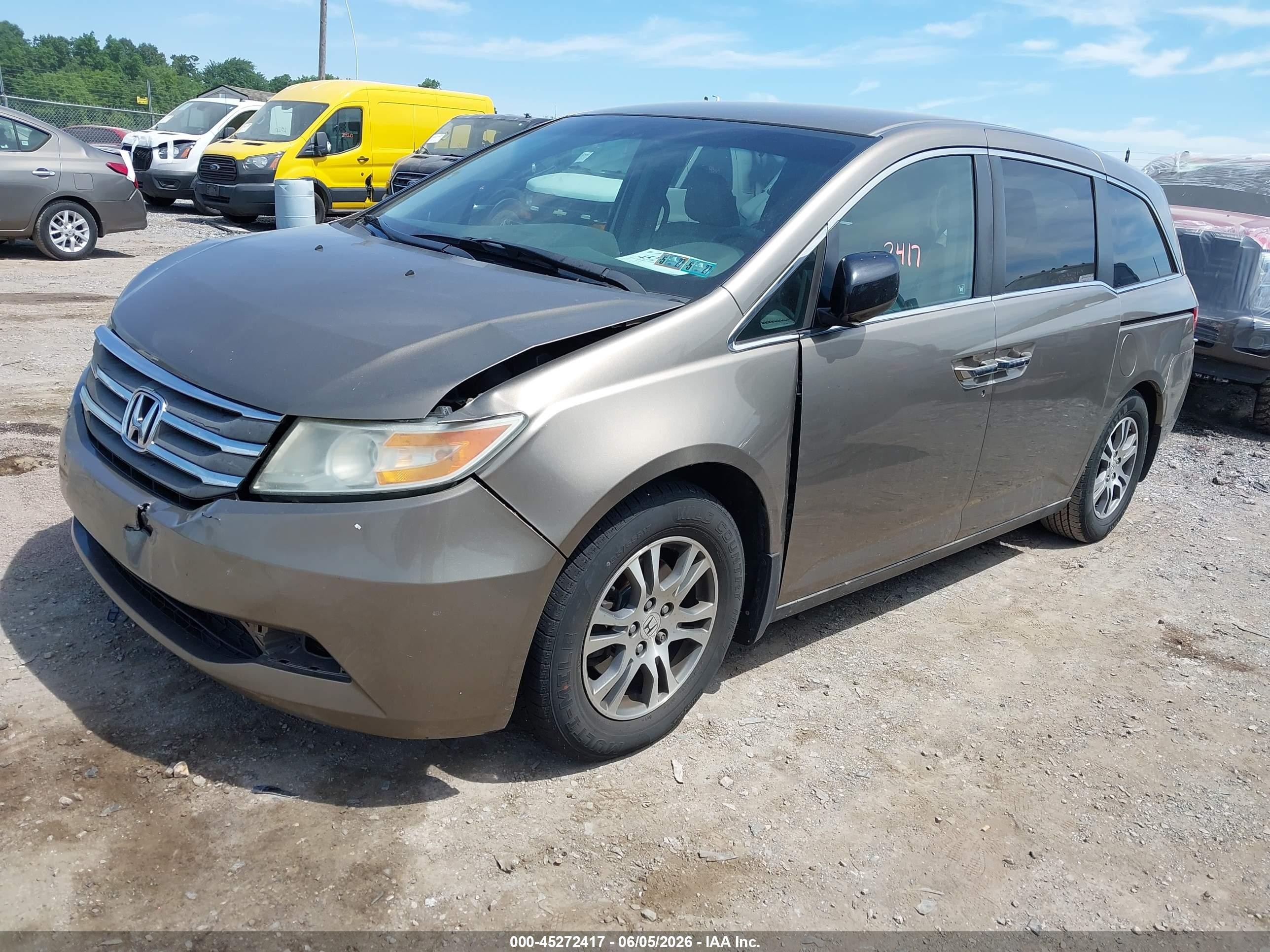2012 Honda Odyssey Ex Золотой vin: 5FNRL5H48CB106768