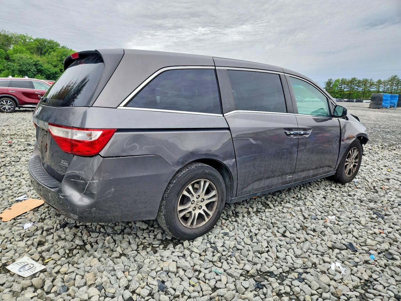 2012 Honda Odyssey Ex Gray vin: 5FNRL5H48CB118578