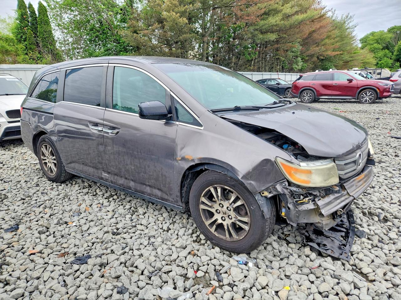 2012 Honda Odyssey Ex Gray vin: 5FNRL5H48CB118578