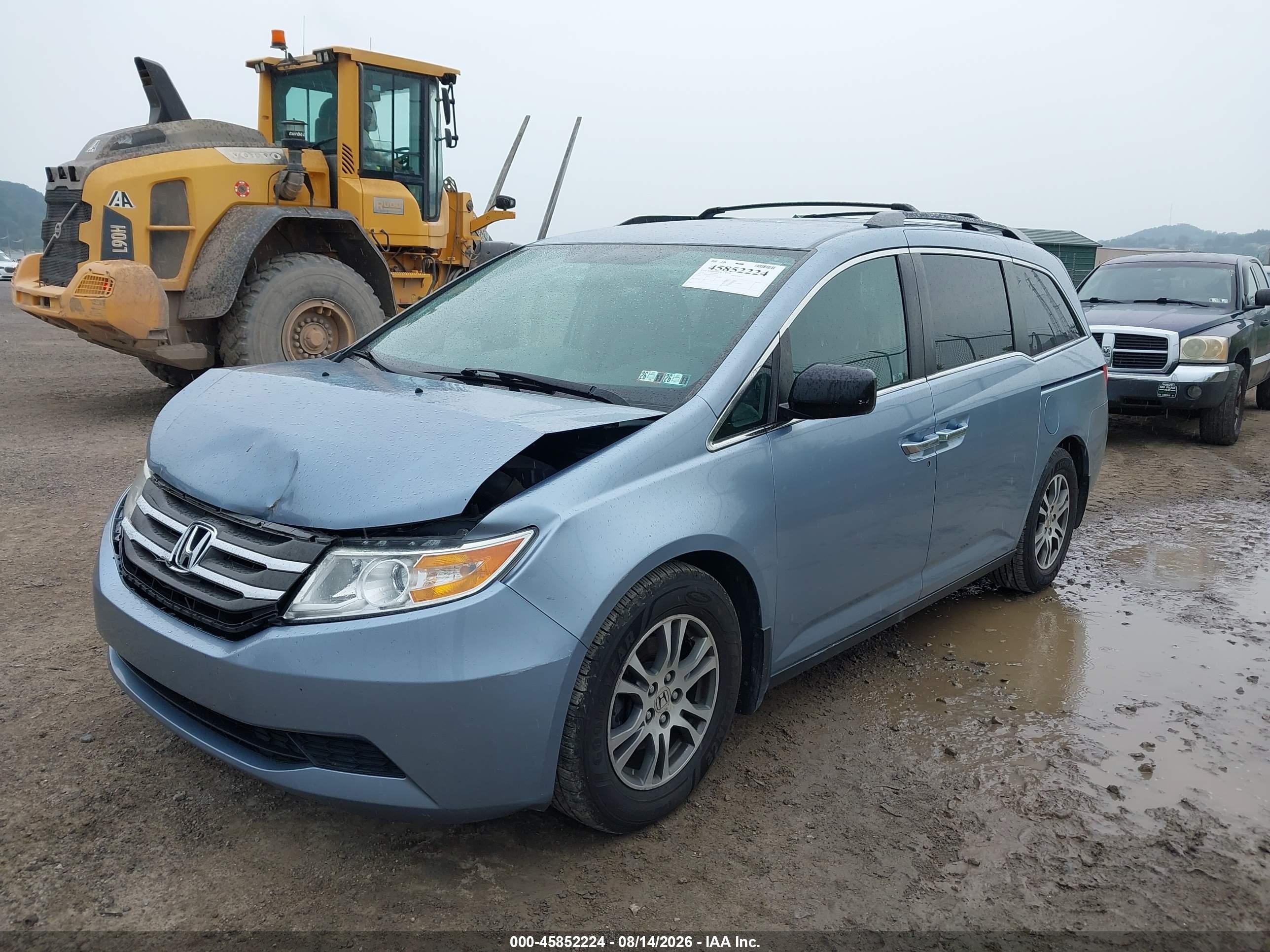 2013 Honda Odyssey Ex Light Blue vin: 5FNRL5H48DB051479