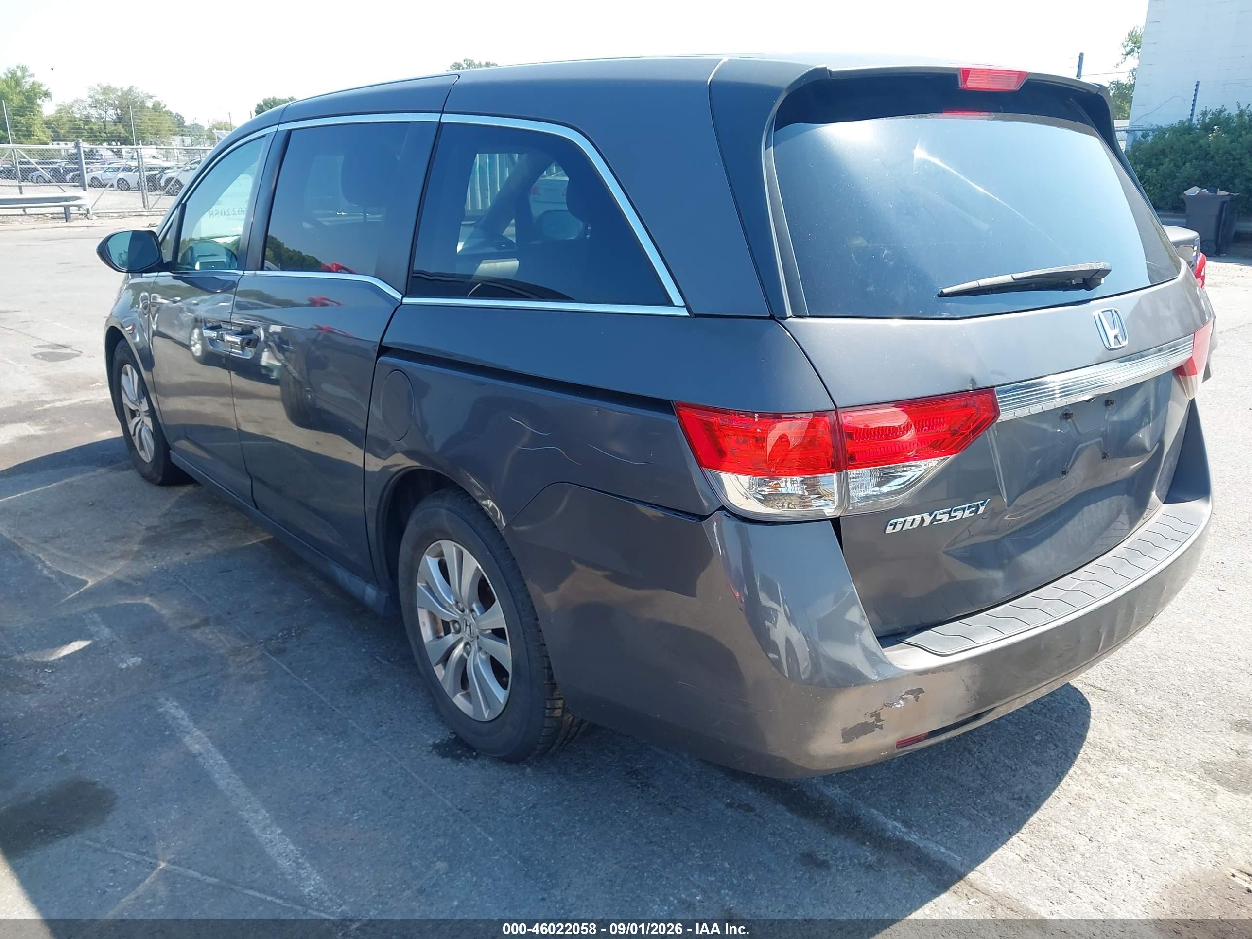 2014 Honda Odyssey Ex Gray vin: 5FNRL5H48EB016104