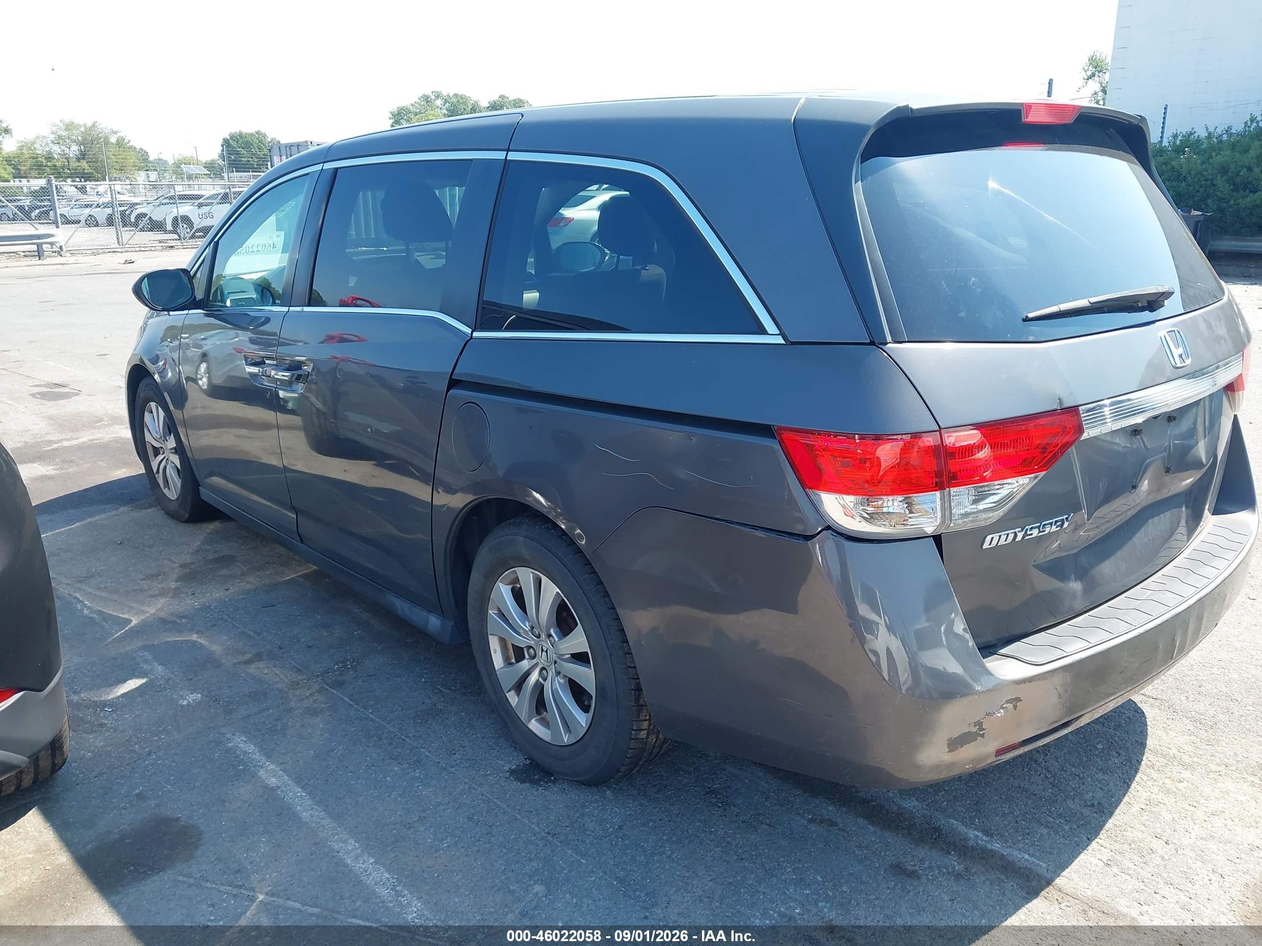 2014 Honda Odyssey Ex Gray vin: 5FNRL5H48EB016104