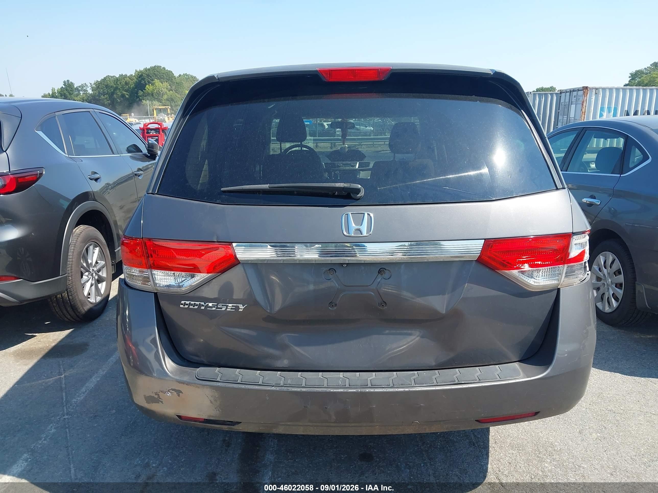 2014 Honda Odyssey Ex Gray vin: 5FNRL5H48EB016104