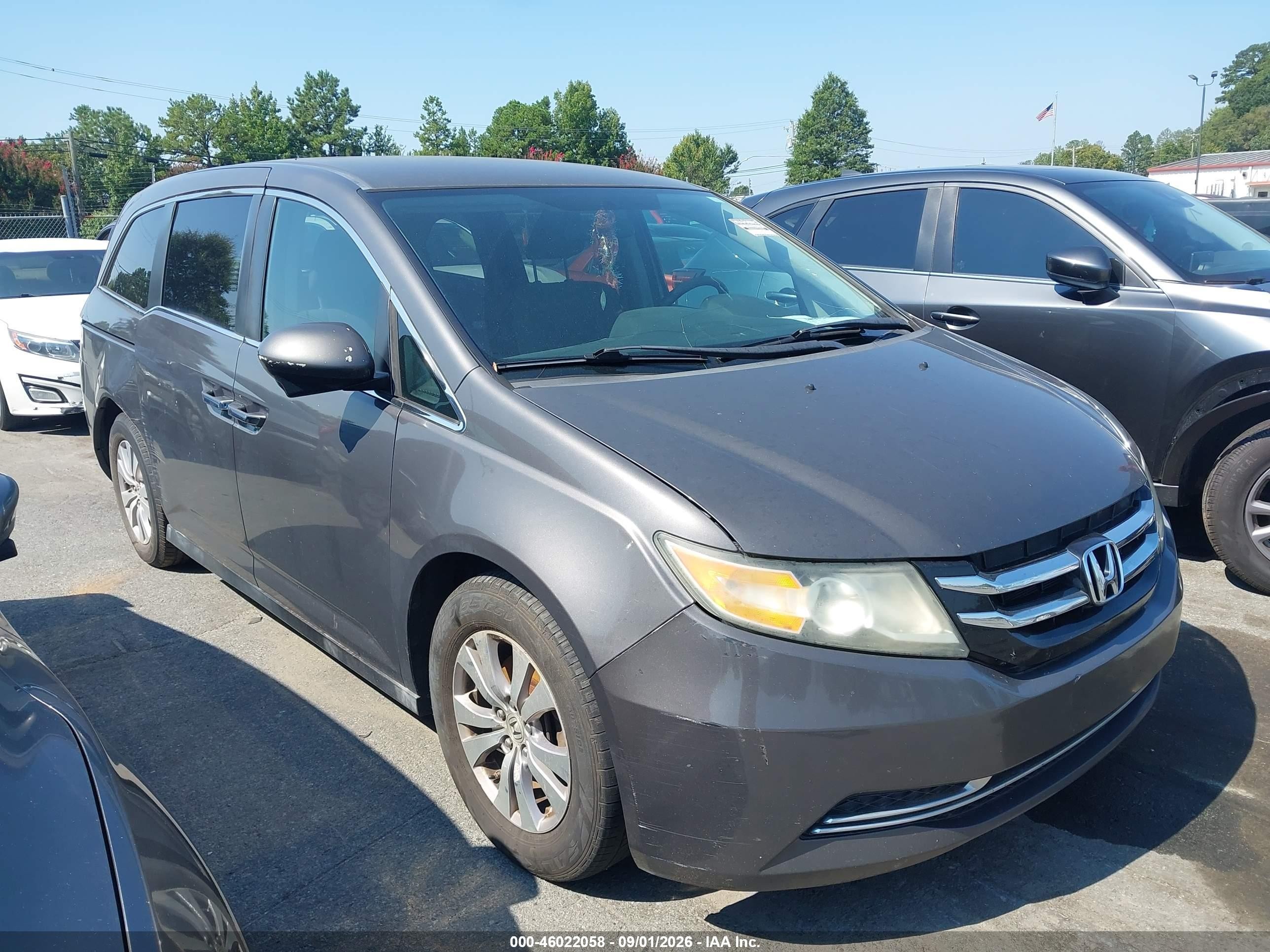 2014 Honda Odyssey Ex Gray vin: 5FNRL5H48EB016104