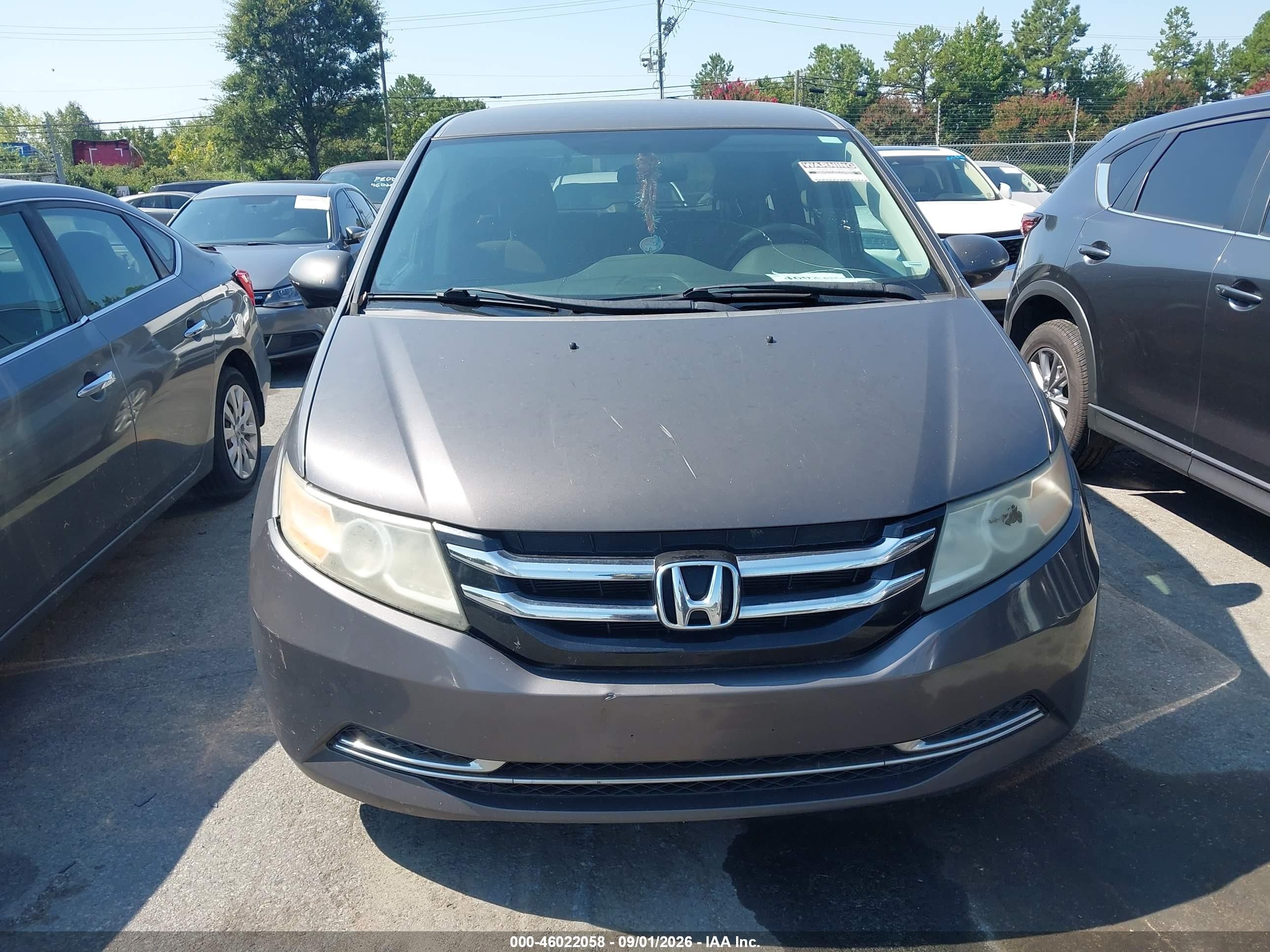 2014 Honda Odyssey Ex Gray vin: 5FNRL5H48EB016104