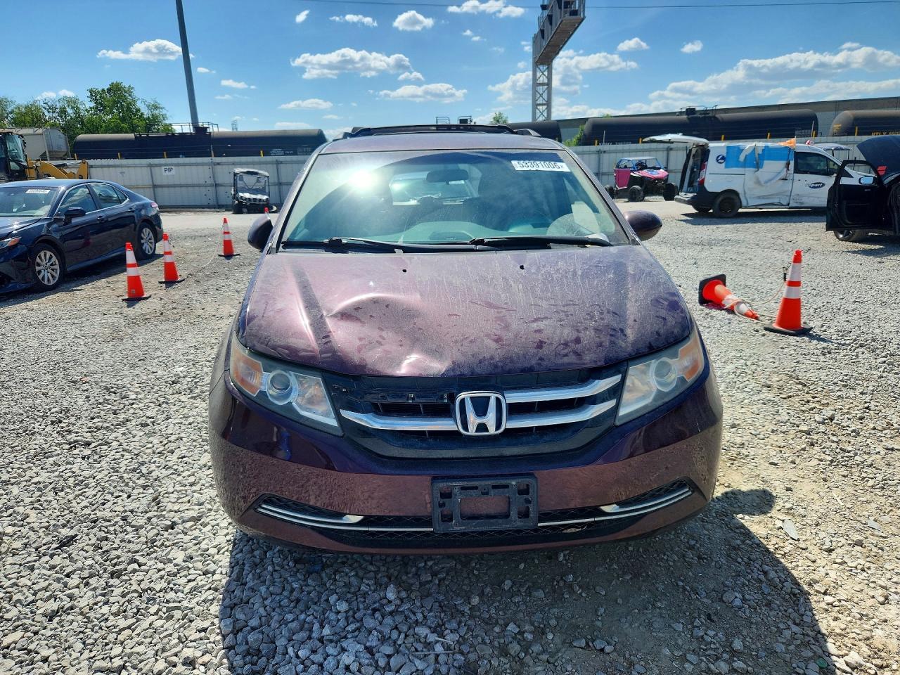 2014 Honda Odyssey Ex Бордовый vin: 5FNRL5H48EB021707