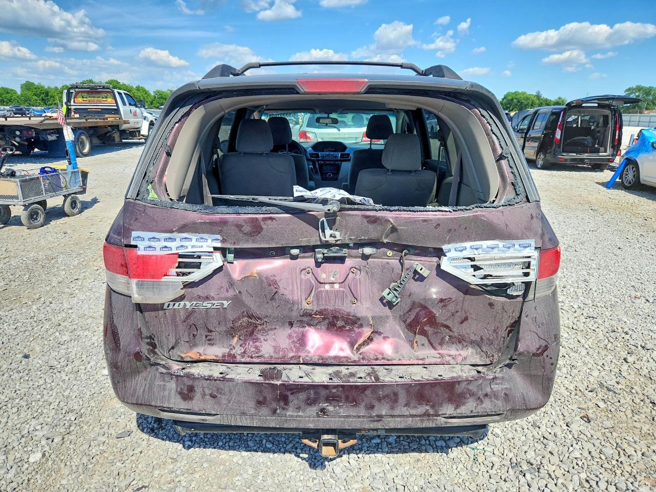 2014 Honda Odyssey Ex Бордовый vin: 5FNRL5H48EB021707