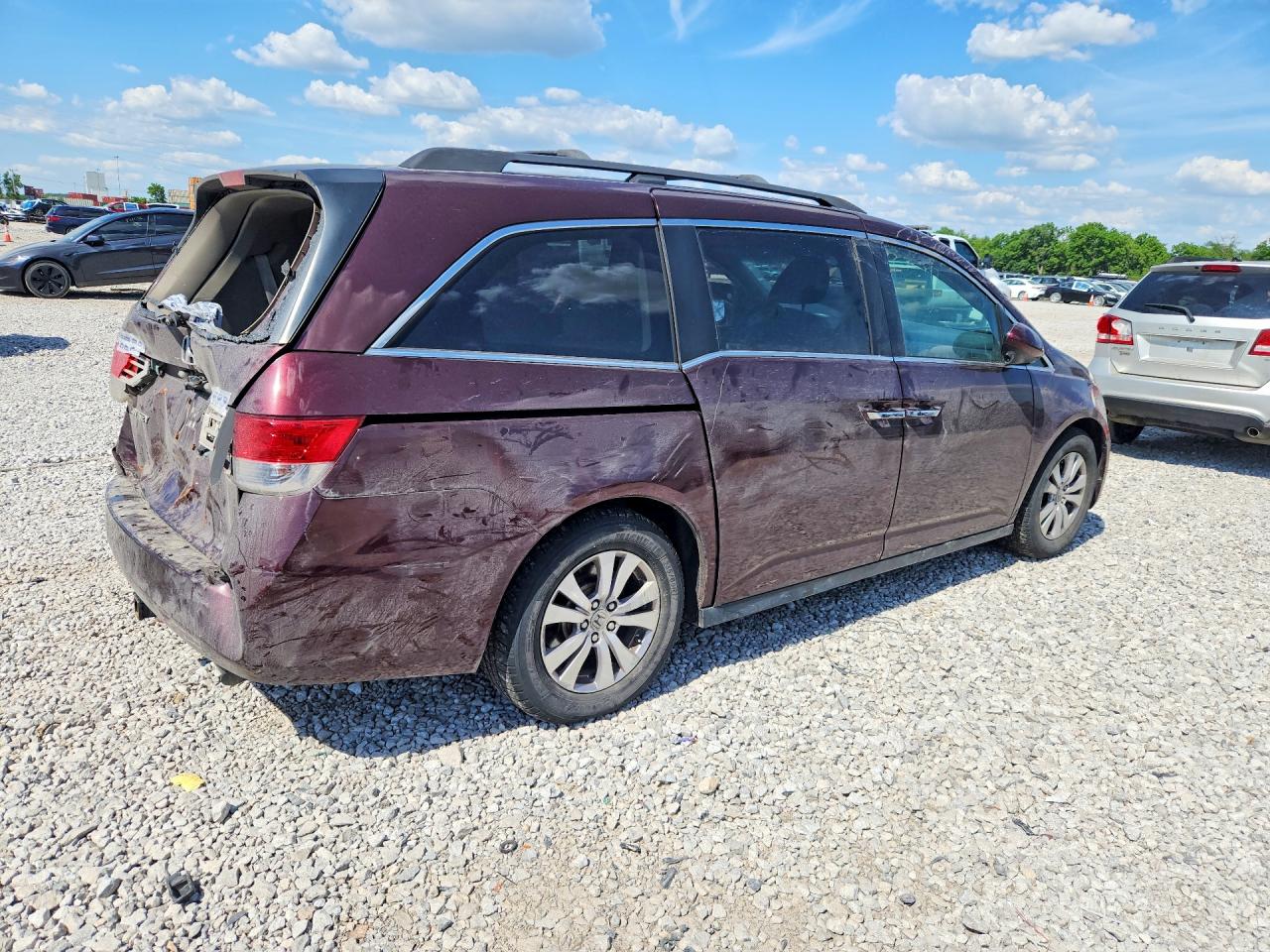 2014 Honda Odyssey Ex Бордовый vin: 5FNRL5H48EB021707