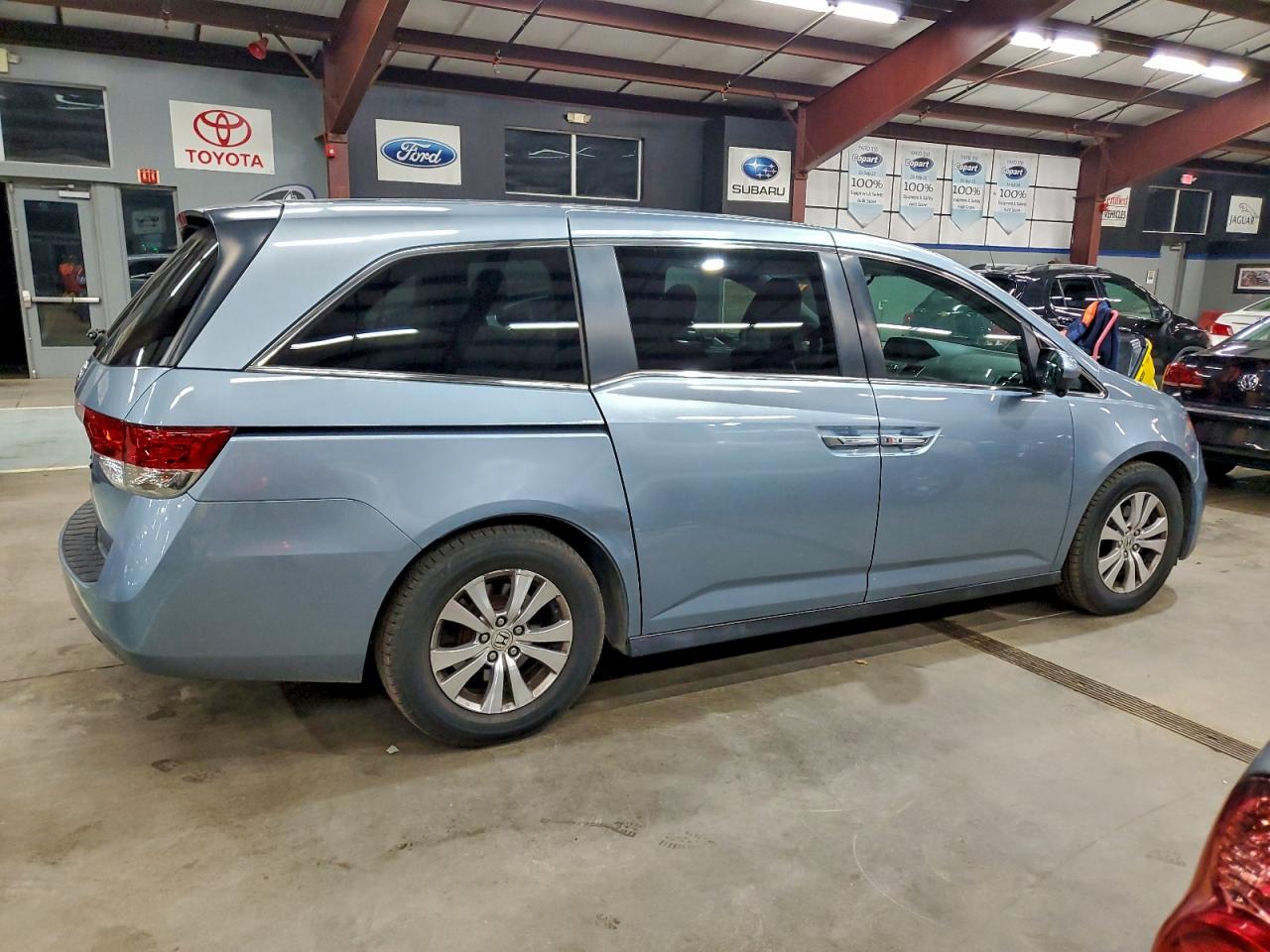 2014 Honda Odyssey Ex Blue vin: 5FNRL5H48EB057896