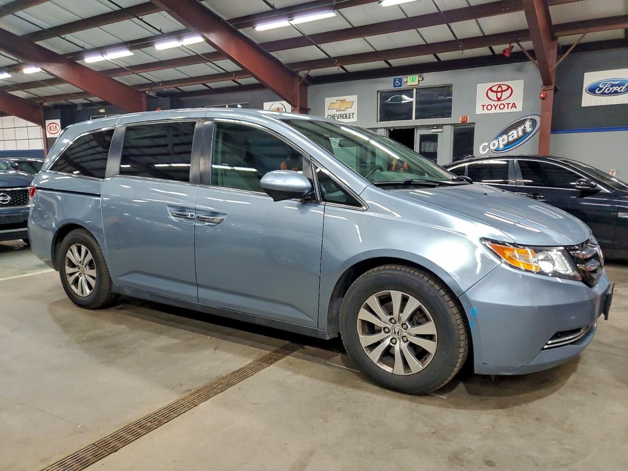 2014 Honda Odyssey Ex Blue vin: 5FNRL5H48EB057896