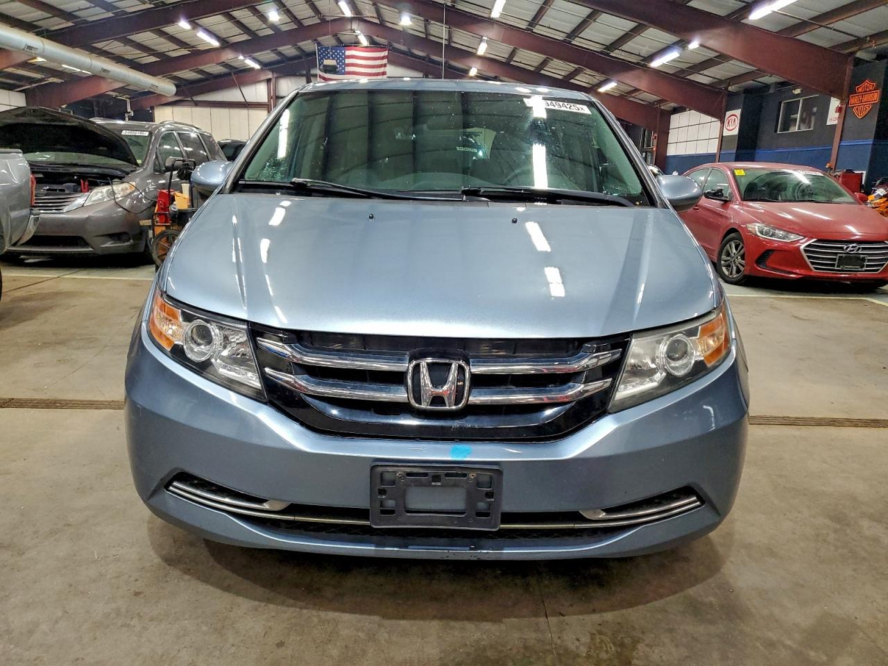 2014 Honda Odyssey Ex Blue vin: 5FNRL5H48EB057896