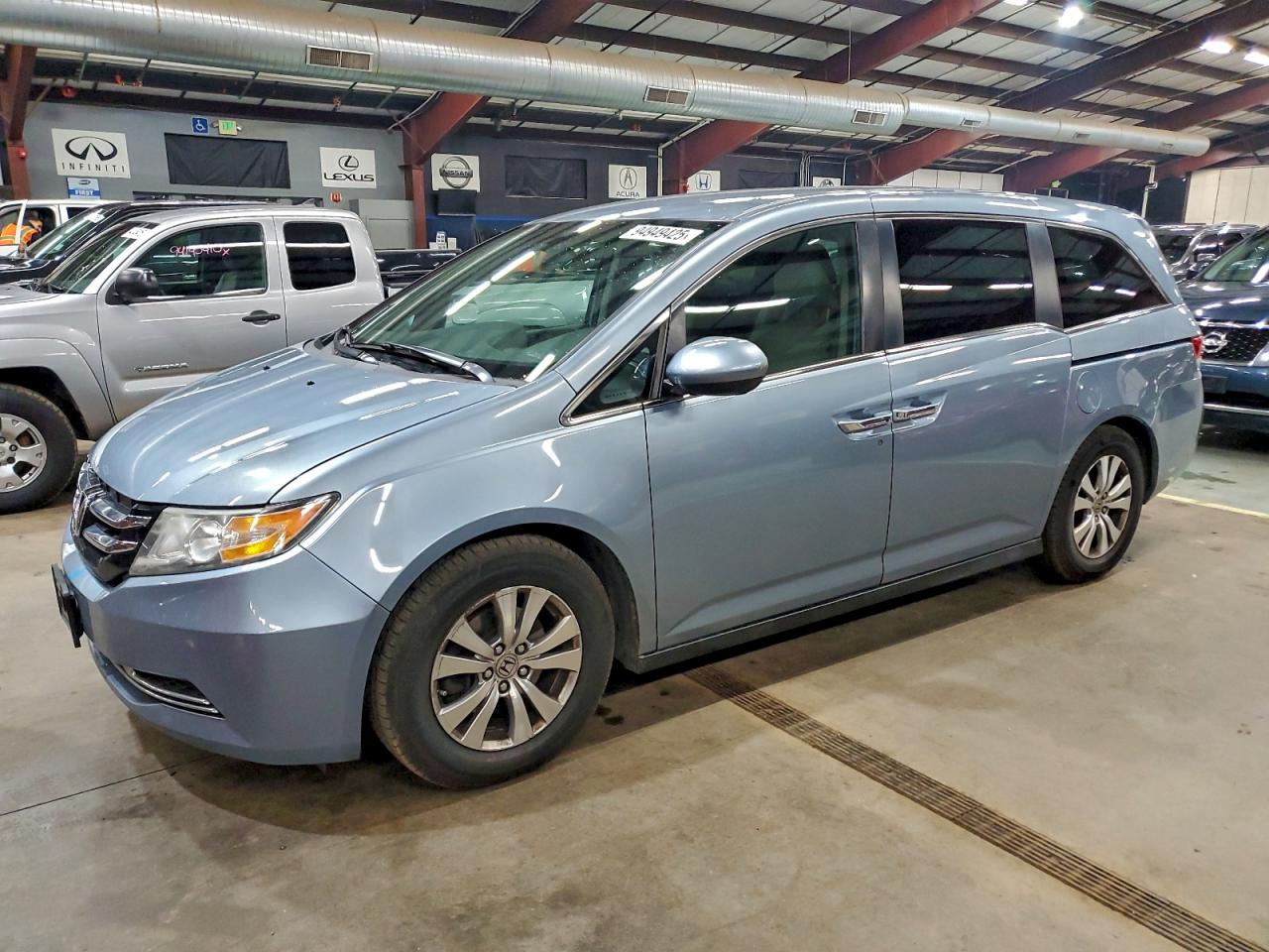 2014 Honda Odyssey Ex Blue vin: 5FNRL5H48EB057896