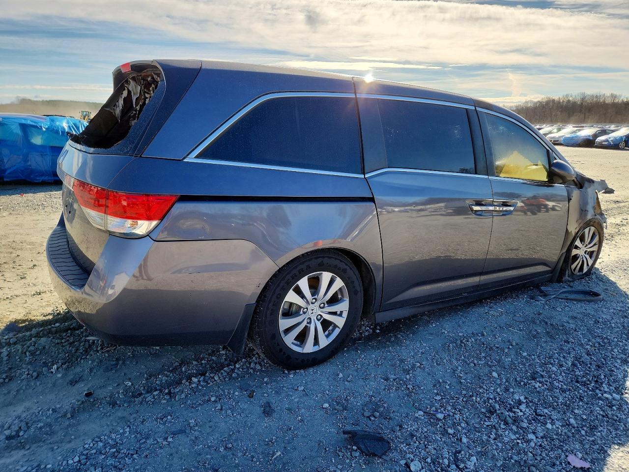 2014 Honda Odyssey Ex Gray vin: 5FNRL5H48EB090252