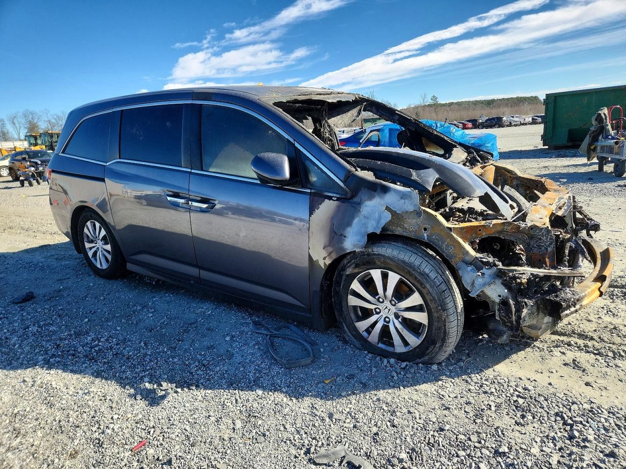 2014 Honda Odyssey Ex Gray vin: 5FNRL5H48EB090252