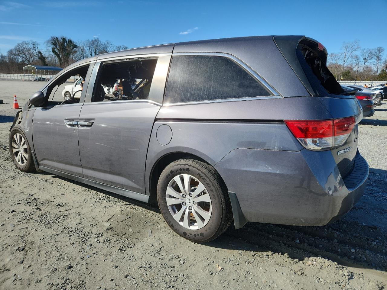 2014 Honda Odyssey Ex Gray vin: 5FNRL5H48EB090252