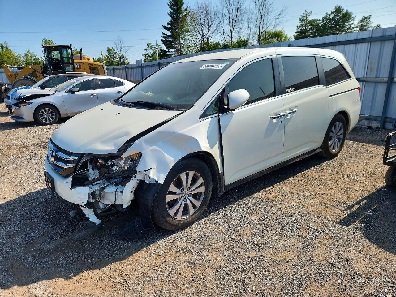 2014 Honda Odyssey Ex White vin: 5FNRL5H48EB503769