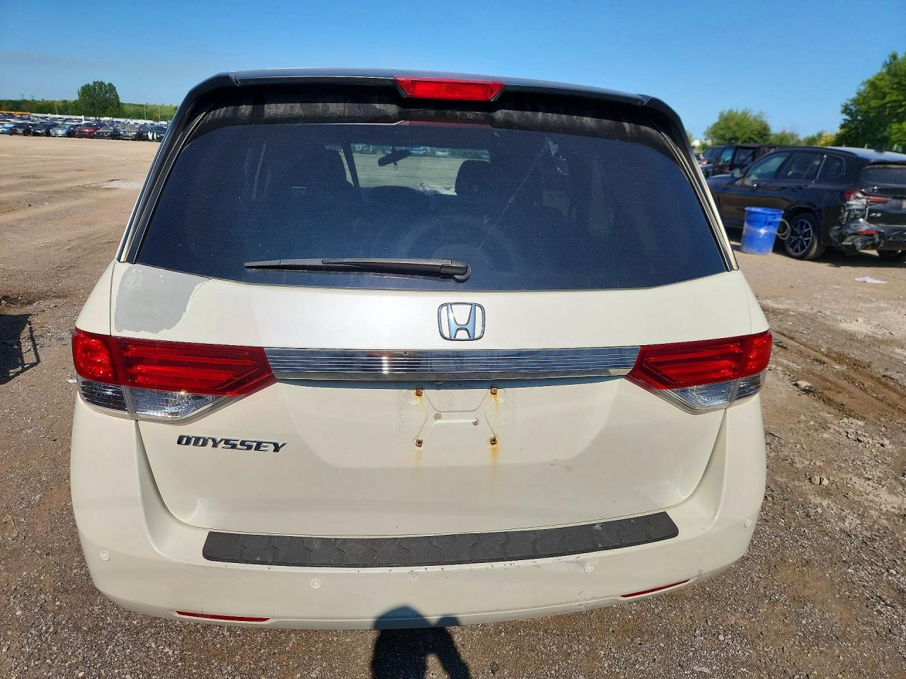 2014 Honda Odyssey Ex White vin: 5FNRL5H48EB503769