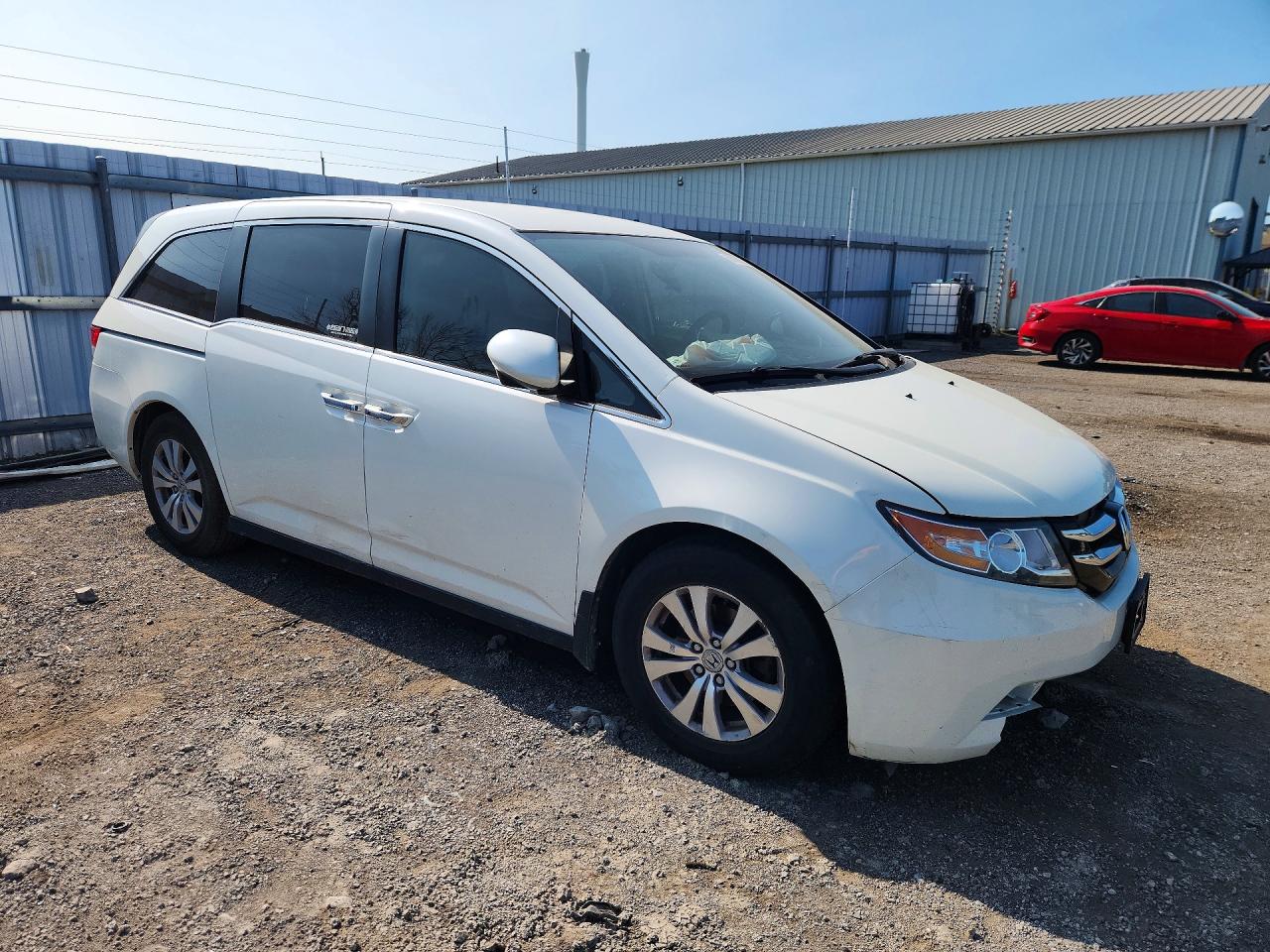 2014 Honda Odyssey Ex White vin: 5FNRL5H48EB503769