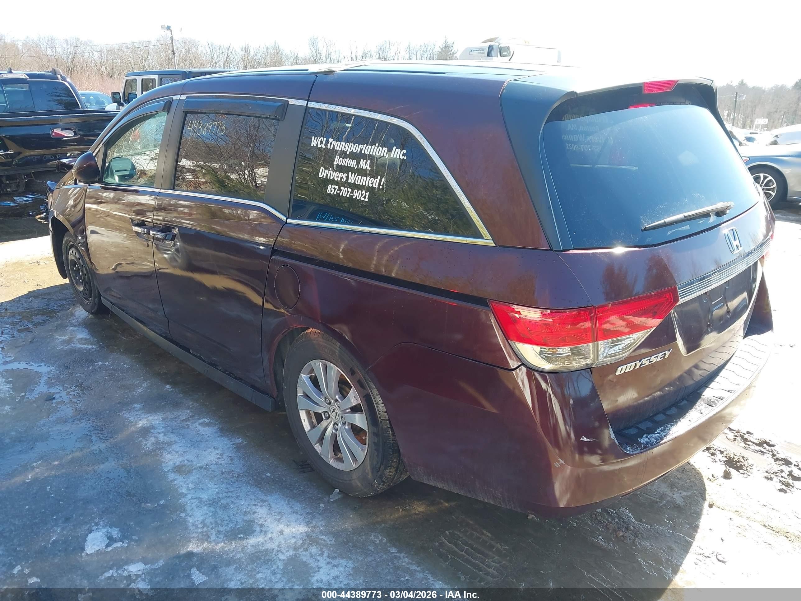 2015 Honda Odyssey Ex Purple vin: 5FNRL5H48FB013995