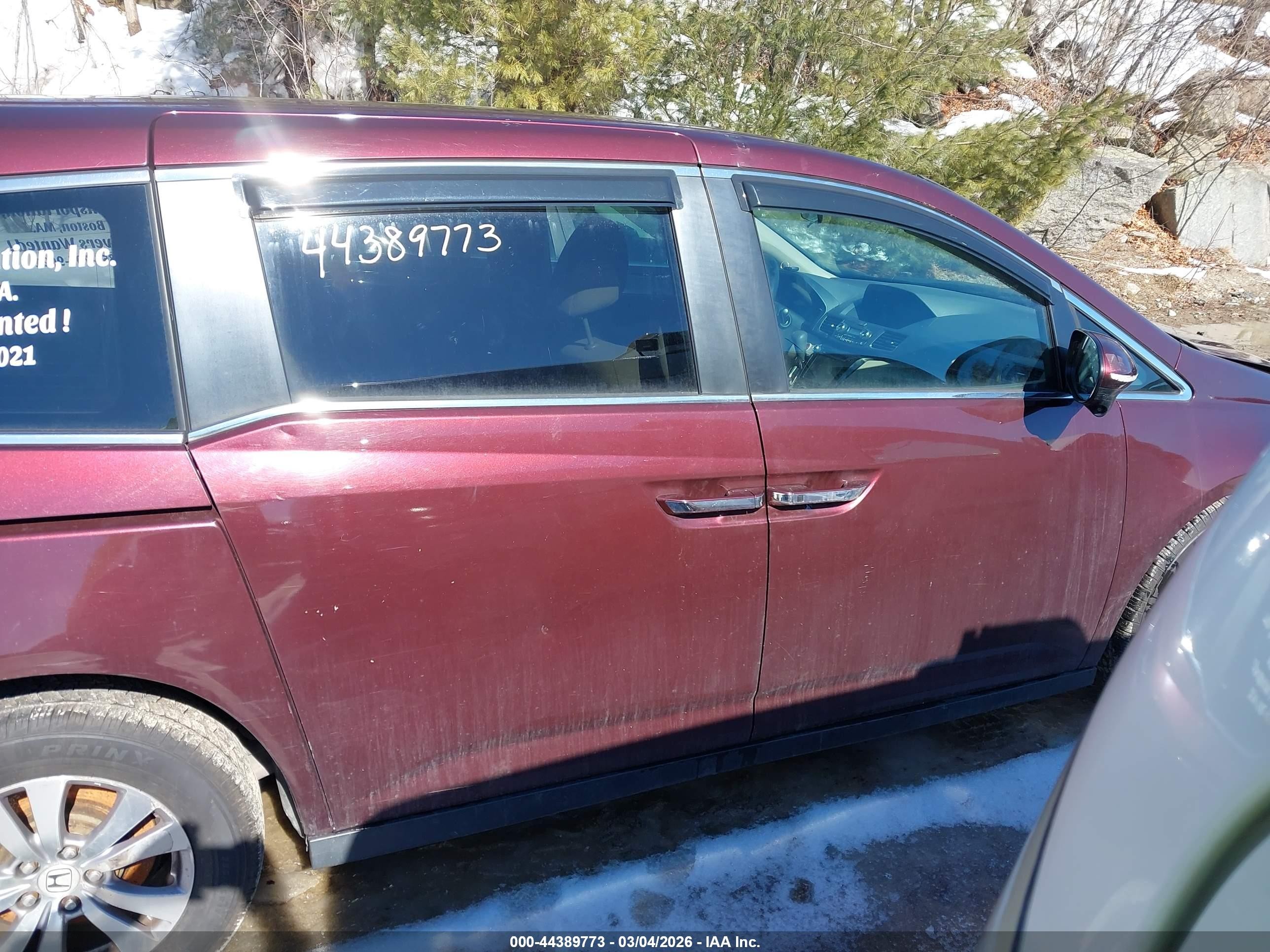 2015 Honda Odyssey Ex Purple vin: 5FNRL5H48FB013995