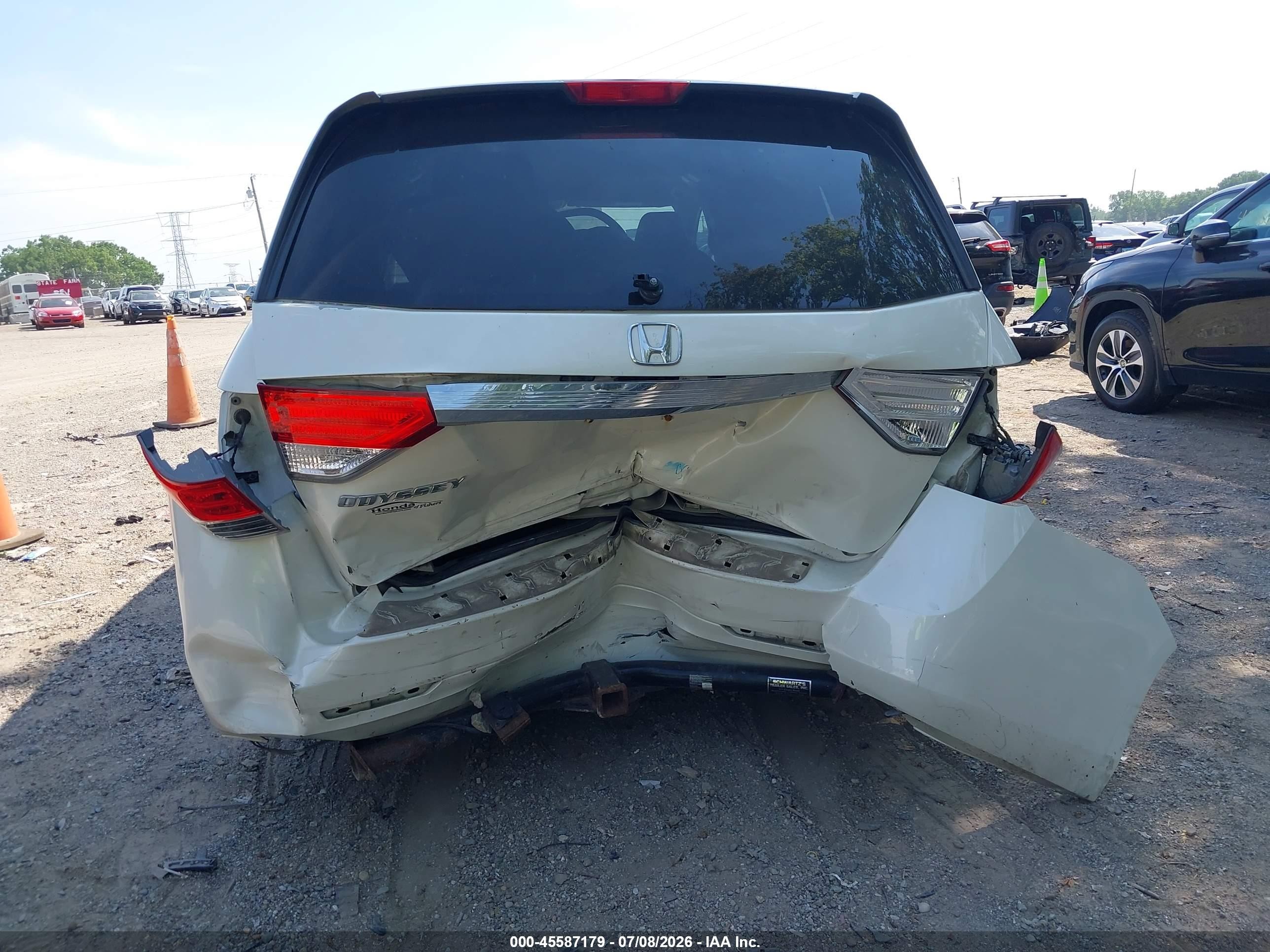 2015 Honda Odyssey Ex White vin: 5FNRL5H48FB033275