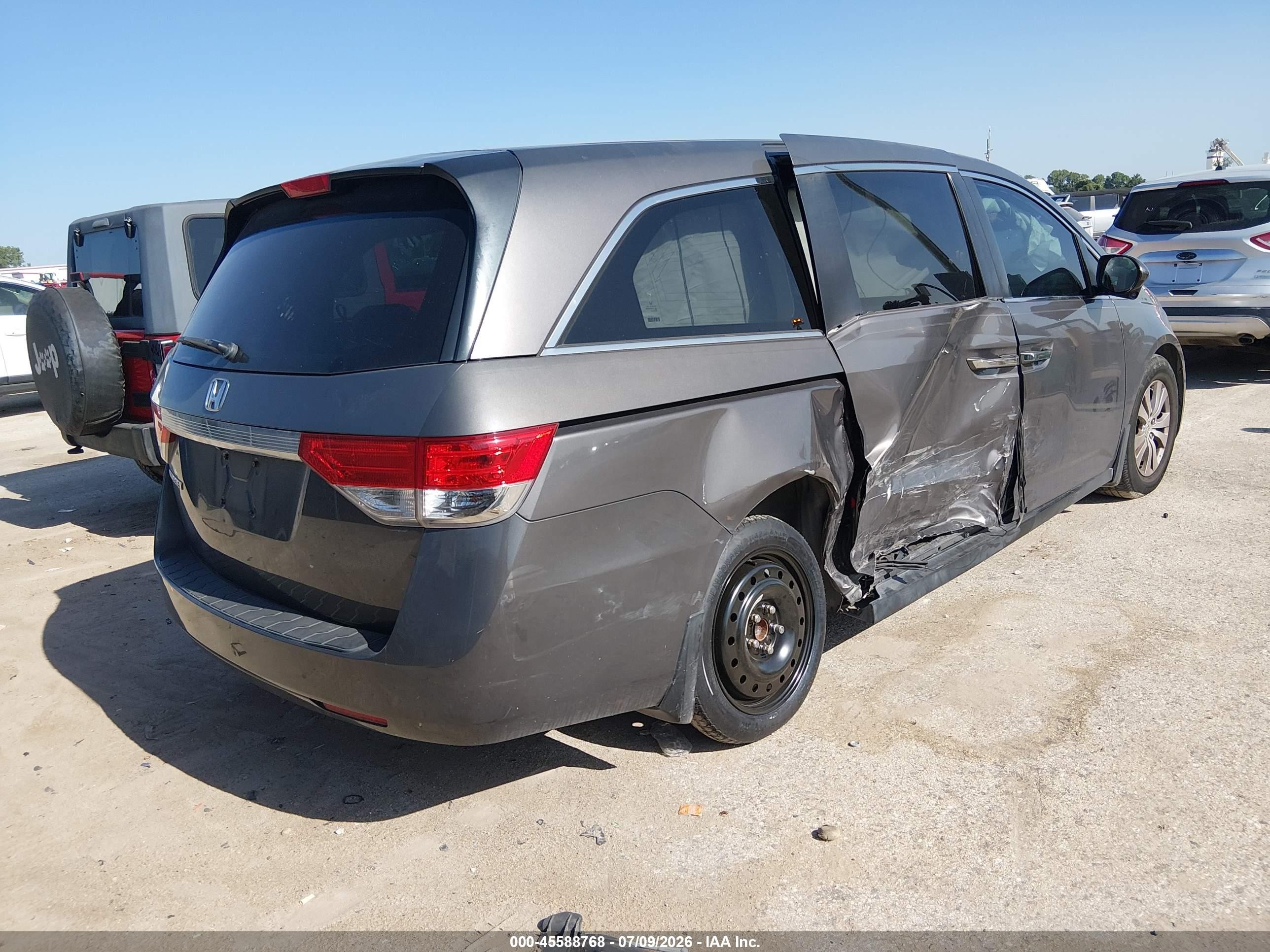 2015 Honda Odyssey Ex Gray vin: 5FNRL5H48FB036449