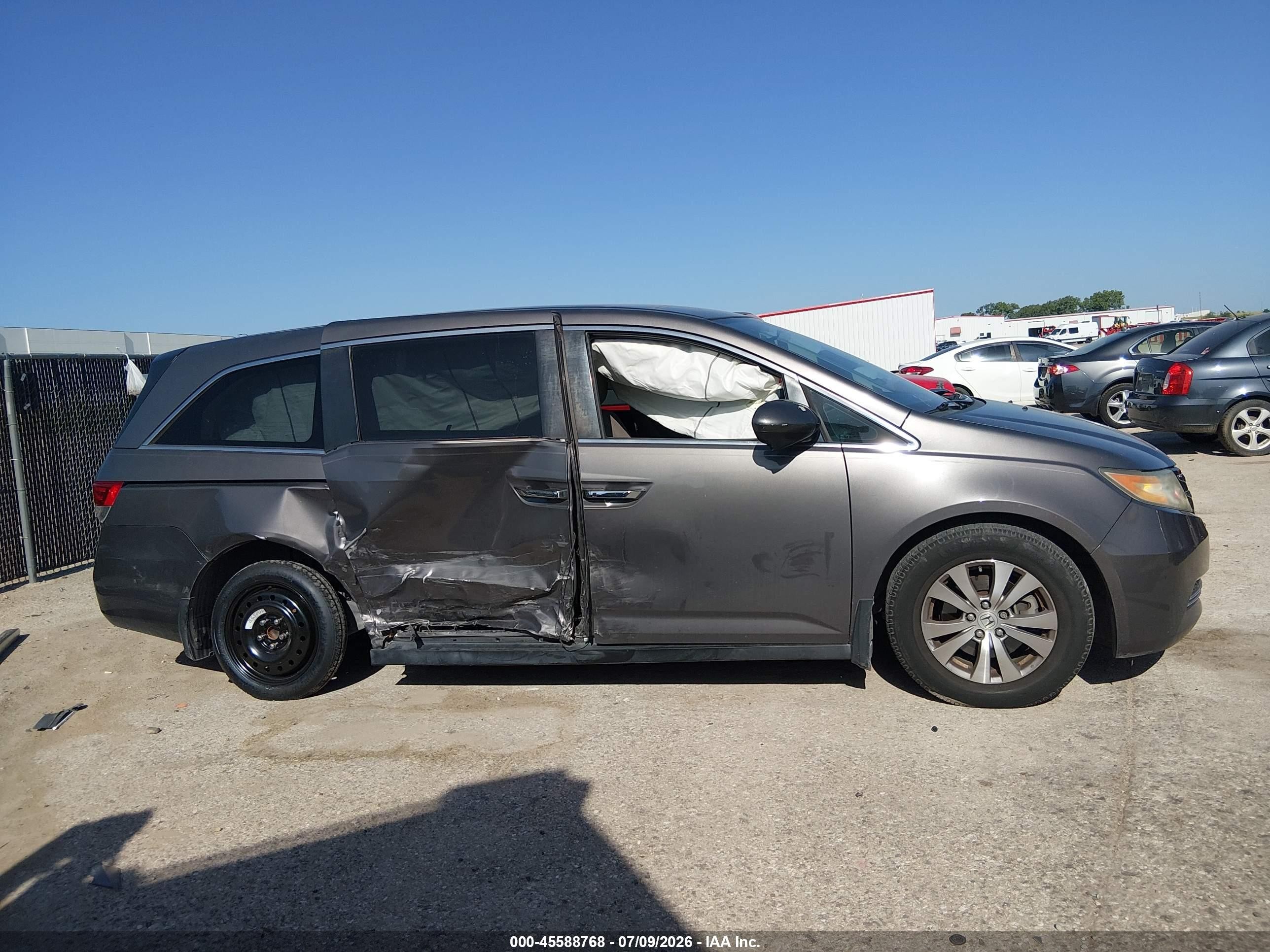 2015 Honda Odyssey Ex Gray vin: 5FNRL5H48FB036449
