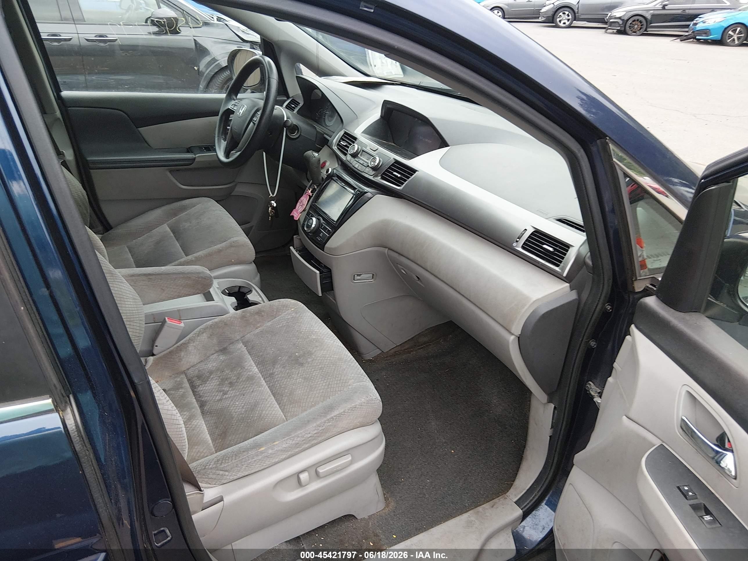 2015 Honda Odyssey Ex Dark Blue vin: 5FNRL5H48FB080550