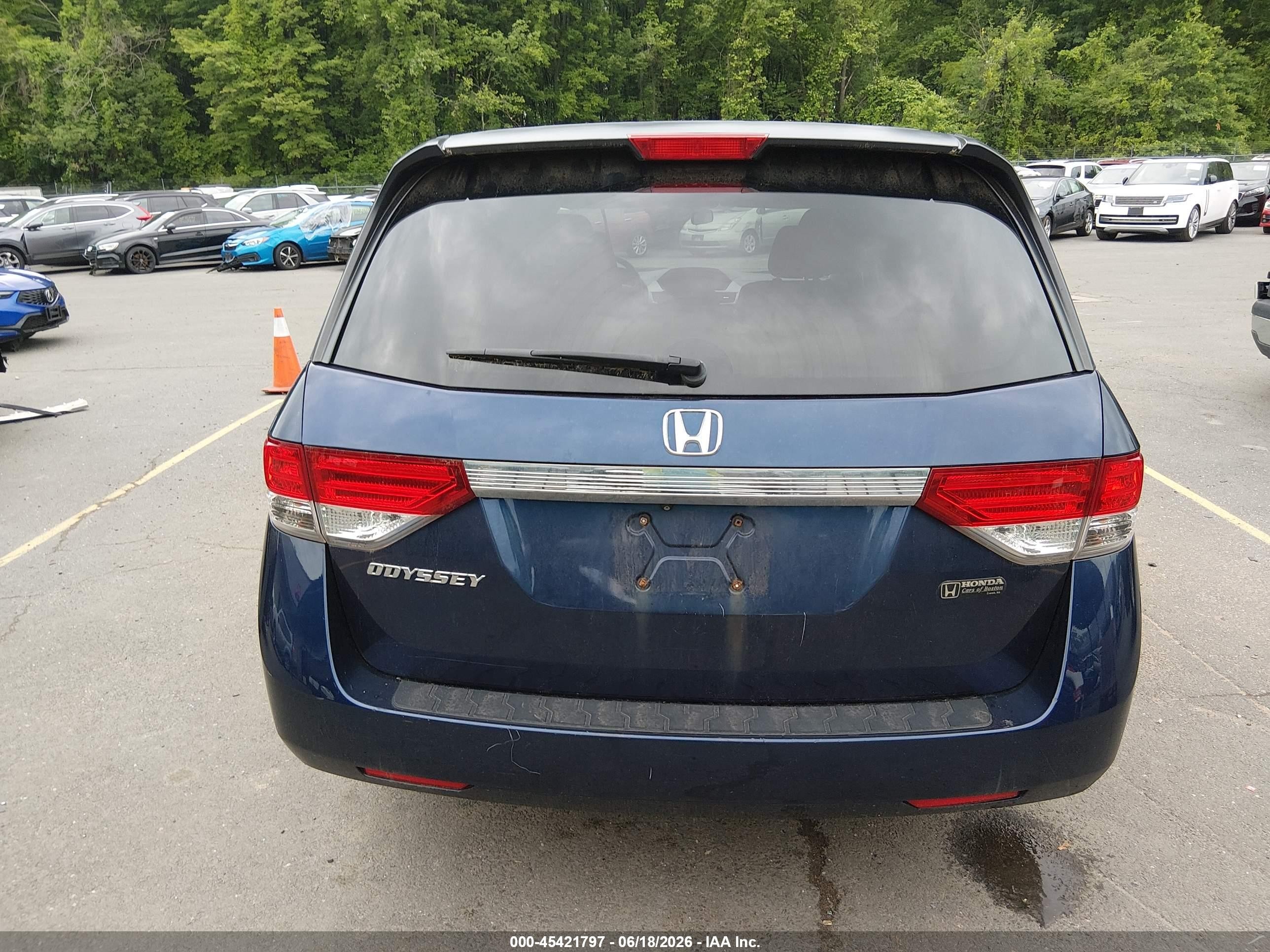 2015 Honda Odyssey Ex Dark Blue vin: 5FNRL5H48FB080550