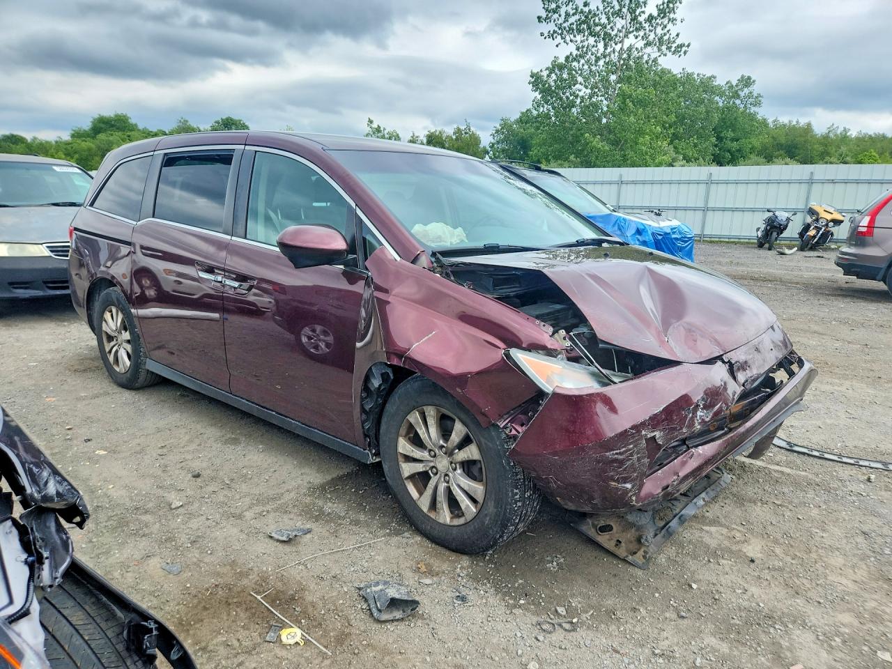 2015 Honda Odyssey Ex Maroon vin: 5FNRL5H48FB086722