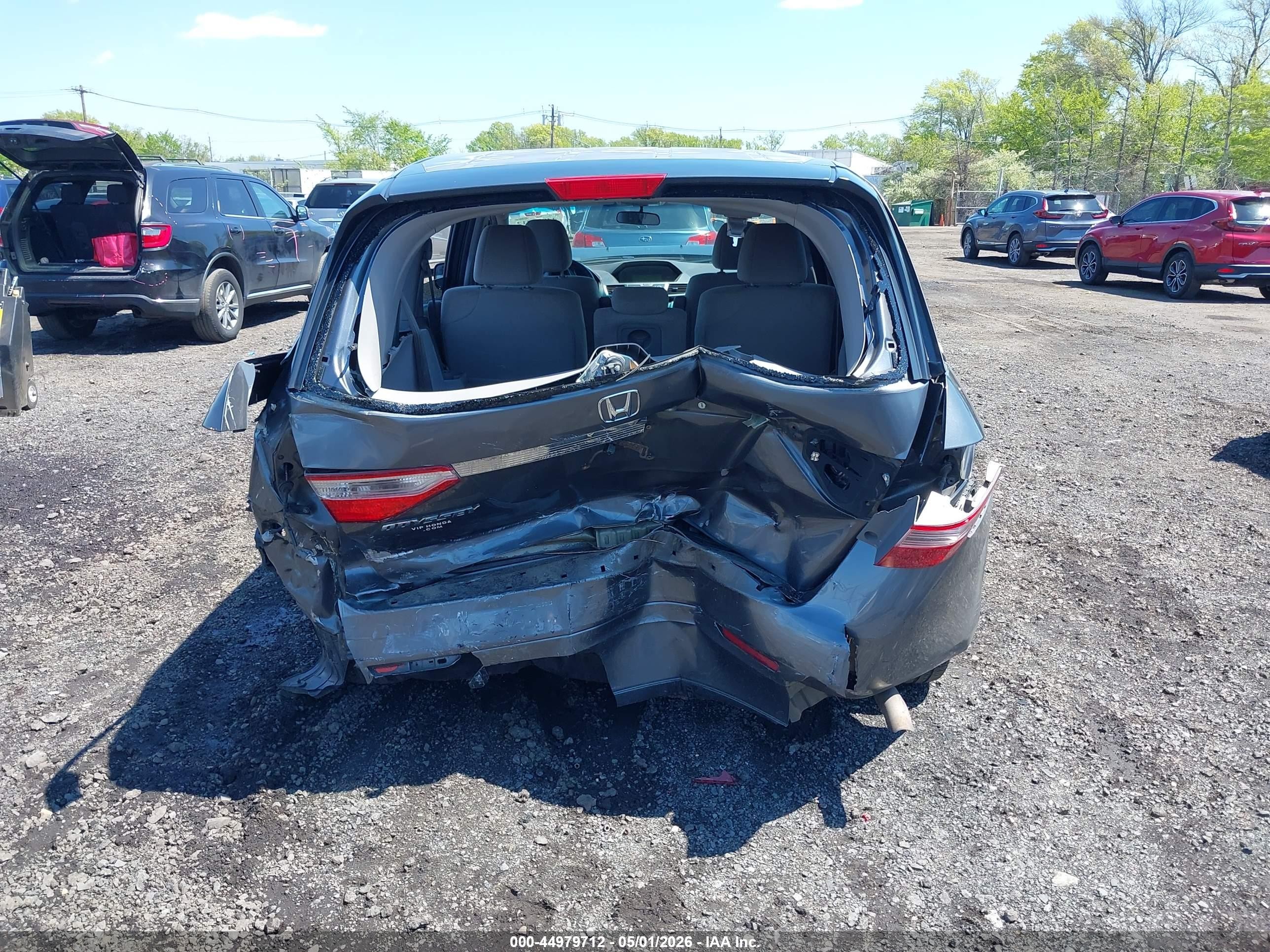 2011 Honda Odyssey Ex Gray vin: 5FNRL5H49BB009531