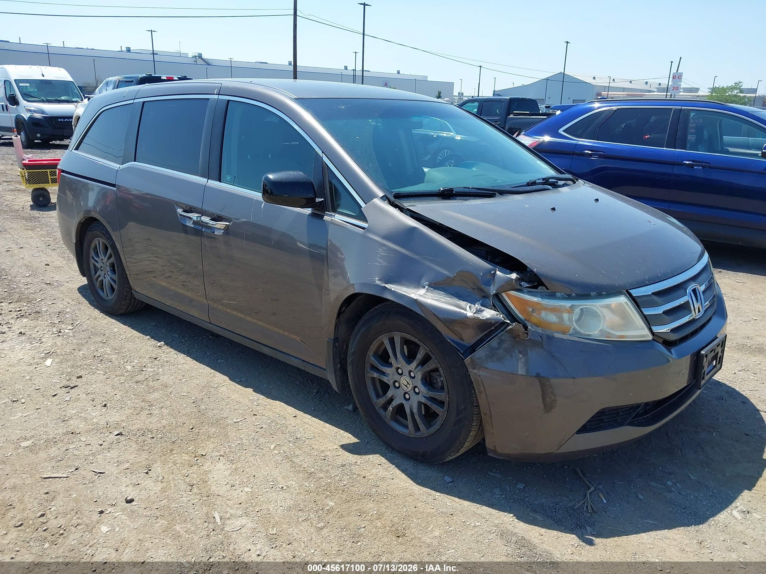 2011 Honda Odyssey Ex Gray vin: 5FNRL5H49BB070216