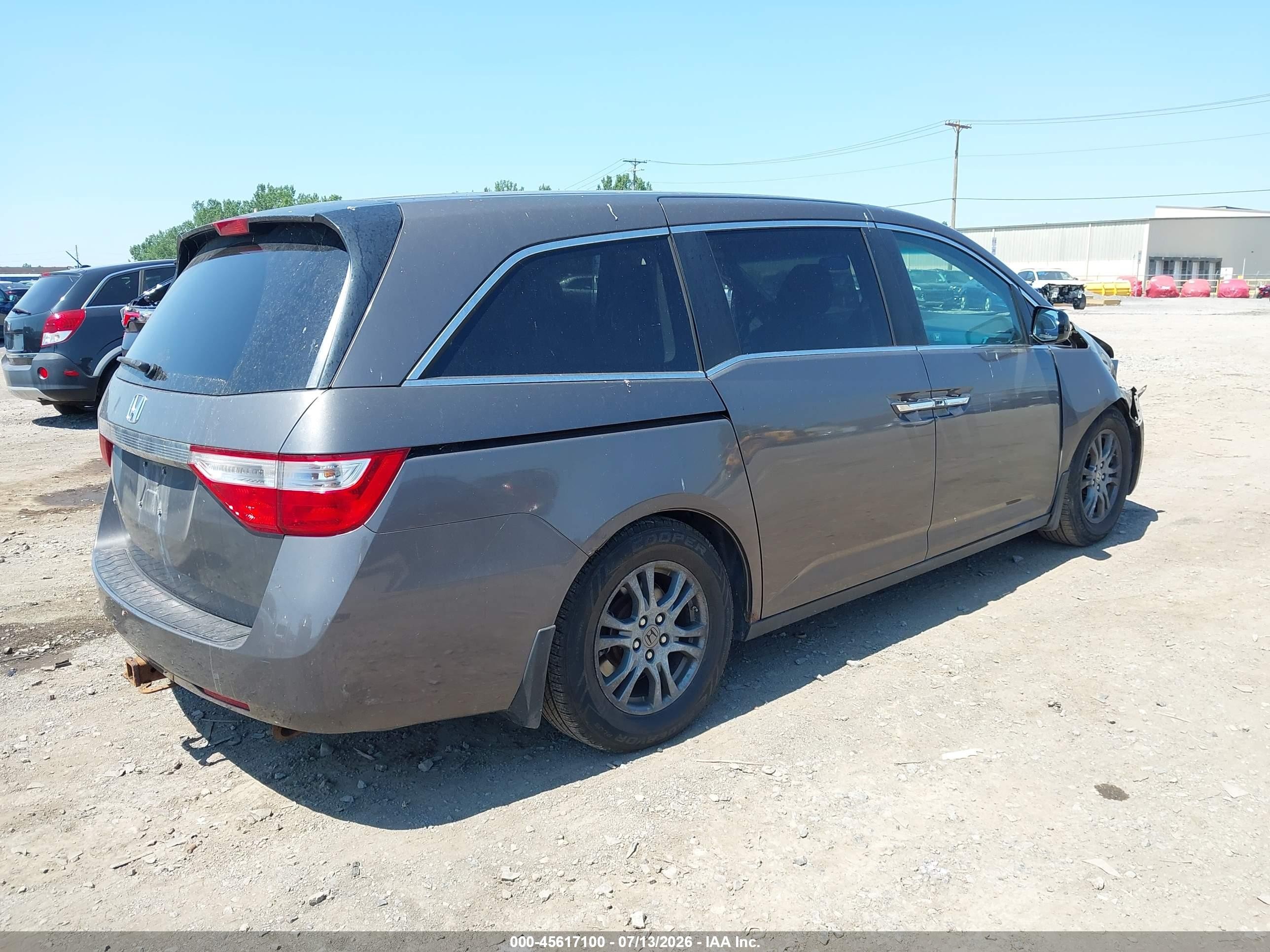 2011 Honda Odyssey Ex Gray vin: 5FNRL5H49BB070216